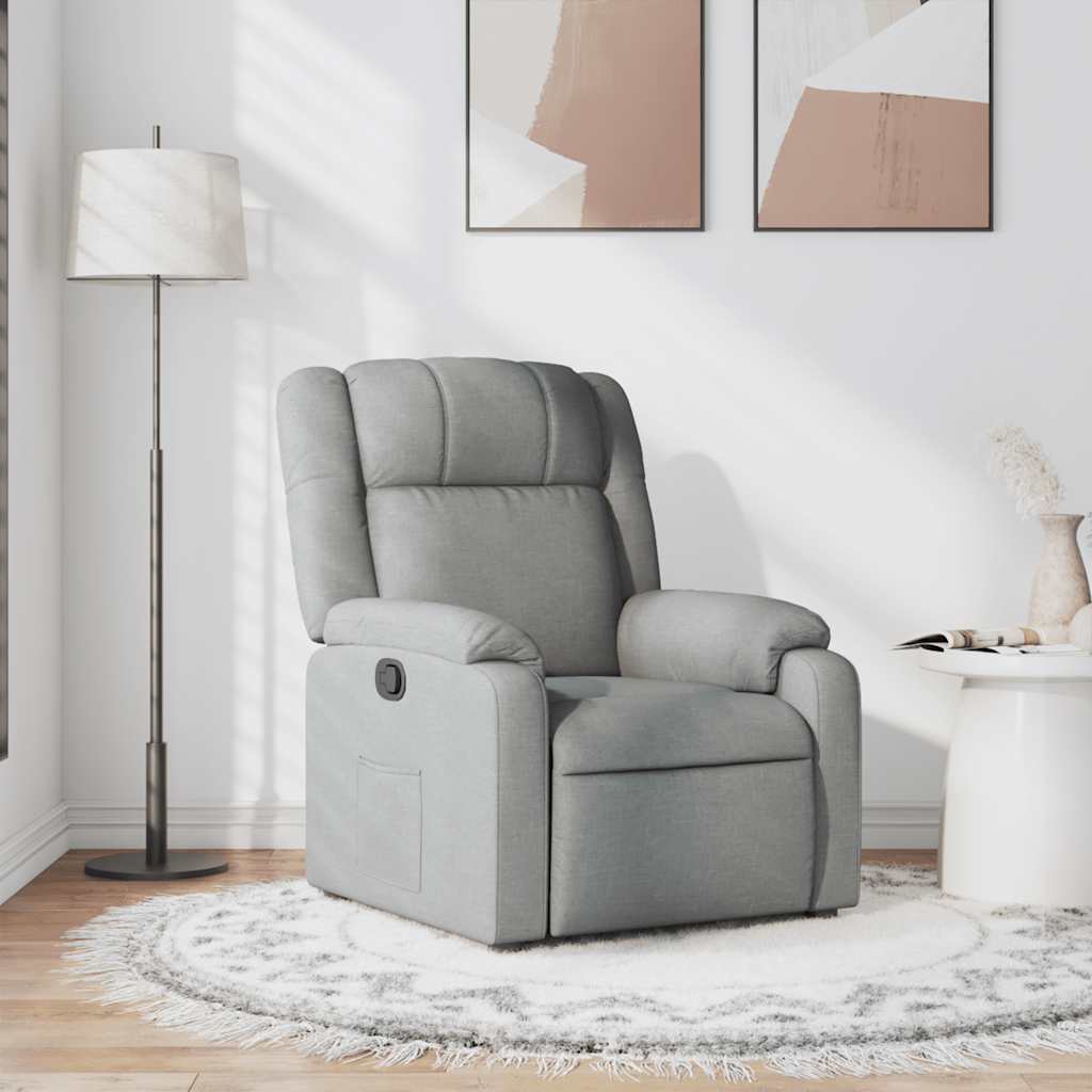 Poltrona reclinável tecido cinzento-claro ewg4175