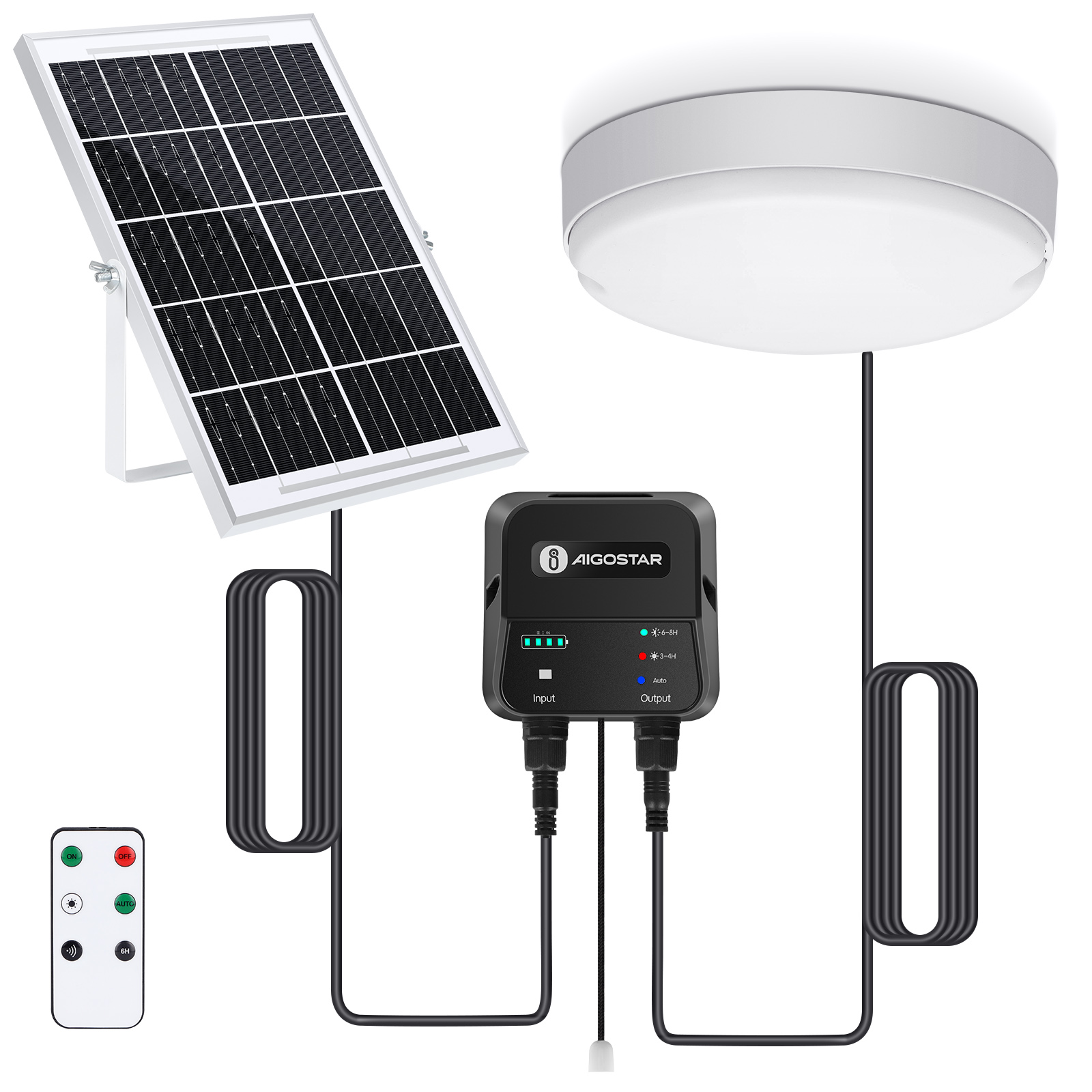 Luminária de teto de abrir LED aigostar para exterior 70w, ajustável 6500k