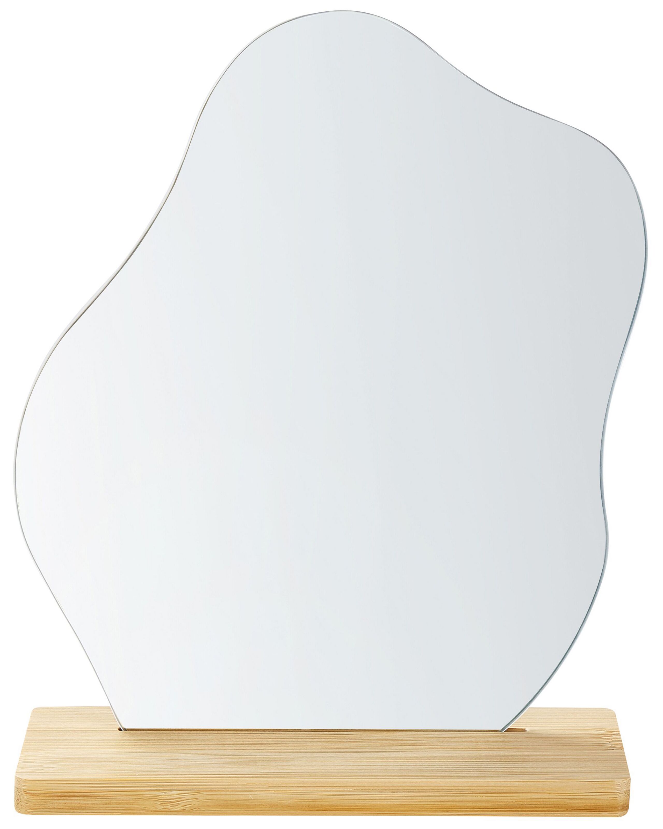Espelho de pé lozere 19 cm 22 cm bambu castanho claro