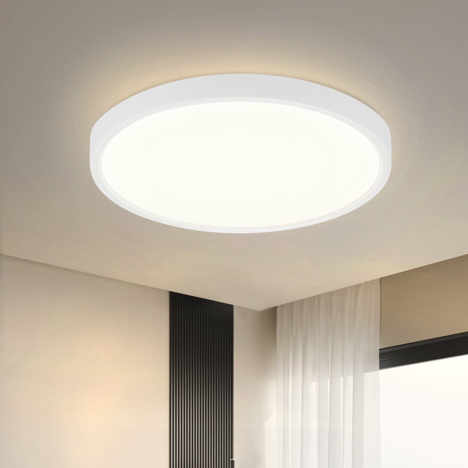 Nettlife redondo LED luz de teto 15w moderno 22cm branco