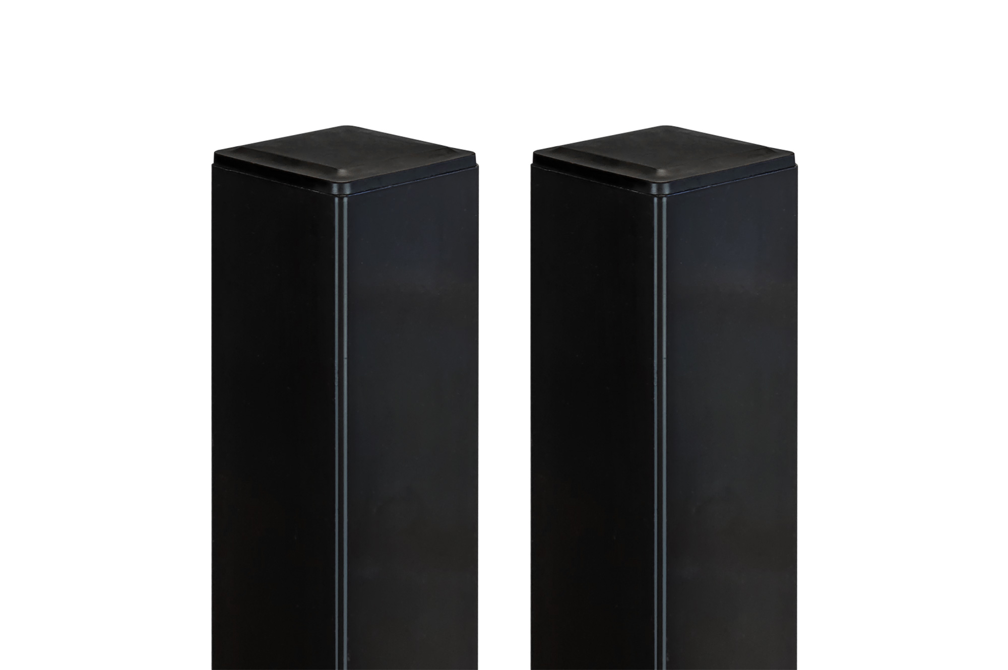 Conjunto de 2 postes de ferro dario 6x6cm alt.170cm preto mate