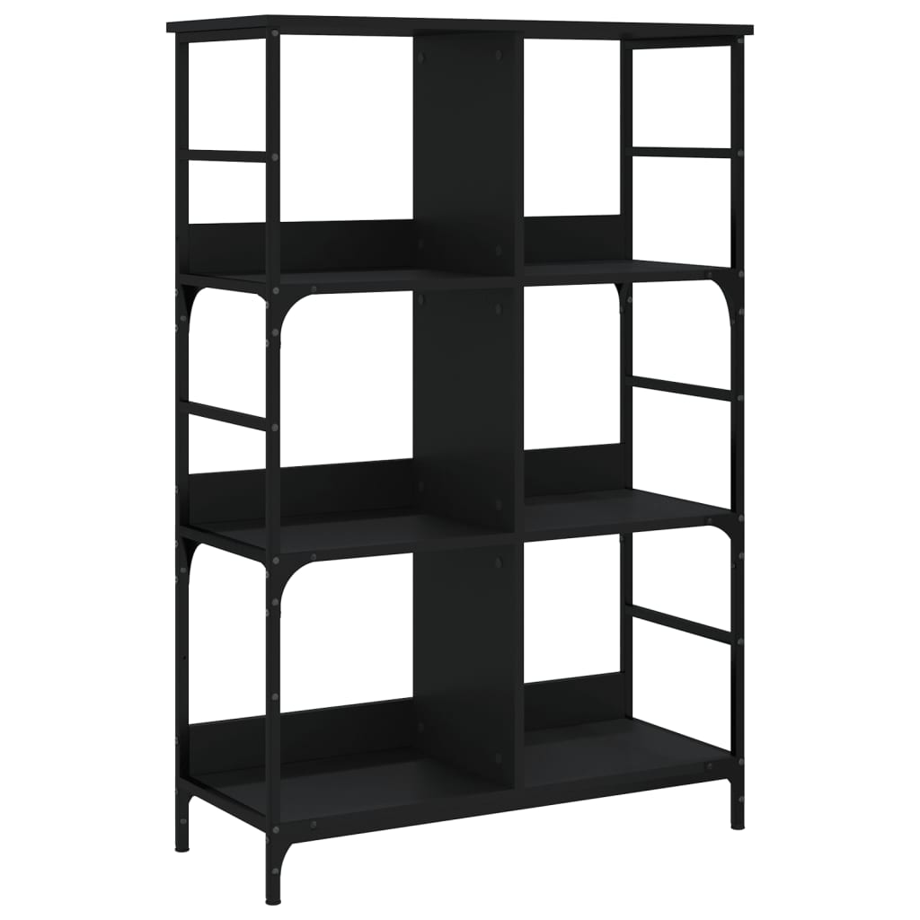 vidaXL estantería de madera de ingeniería negra 78,5x33x117,5 cm
