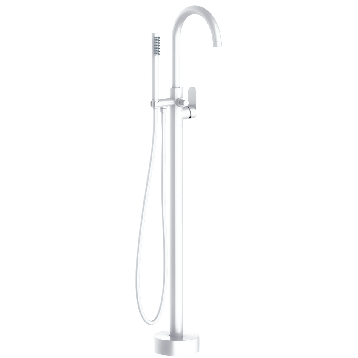 Charme ii columna de suelo mecánica para bañera independiente blanco