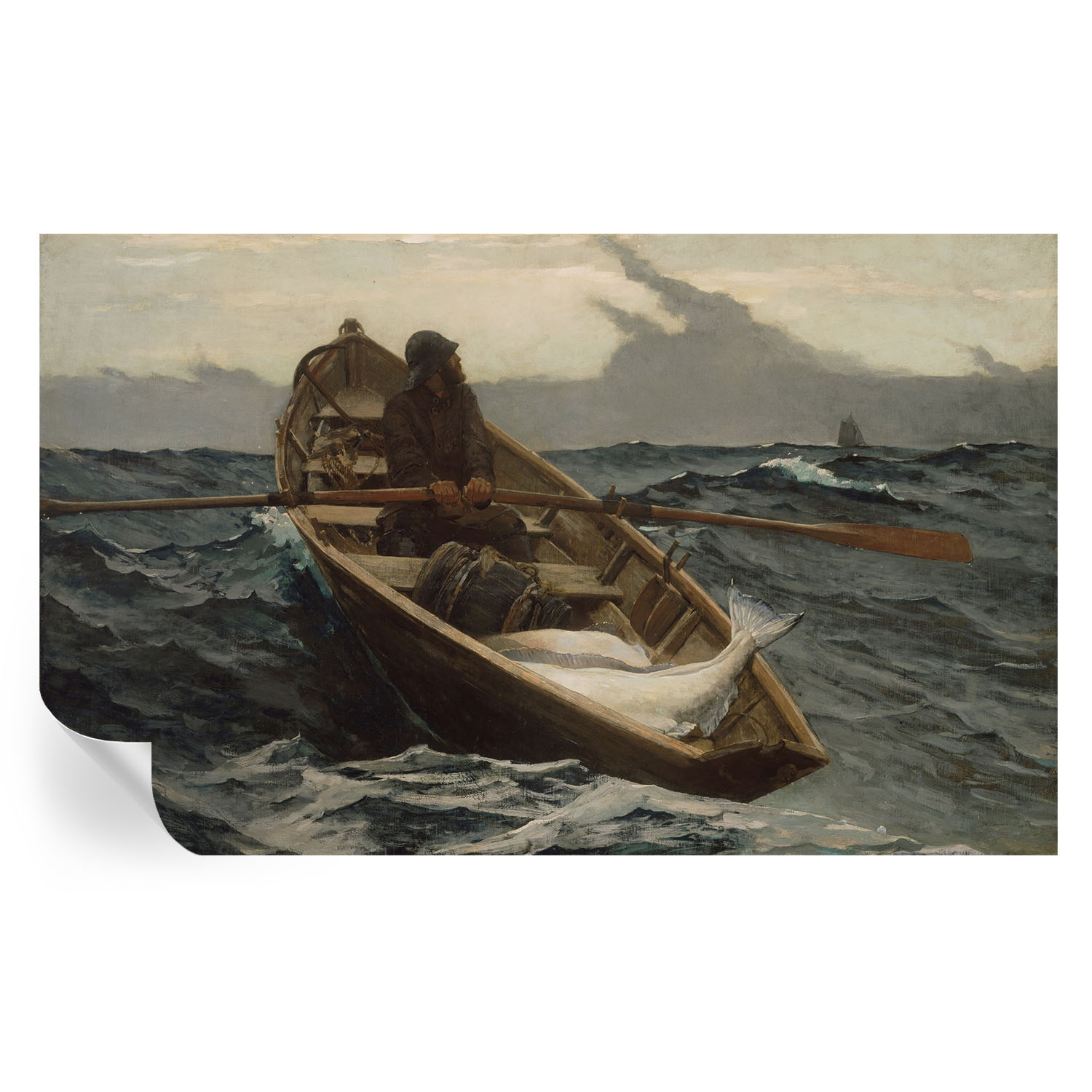 Papel parede adesivo pescador no mar 416x254 tulup
