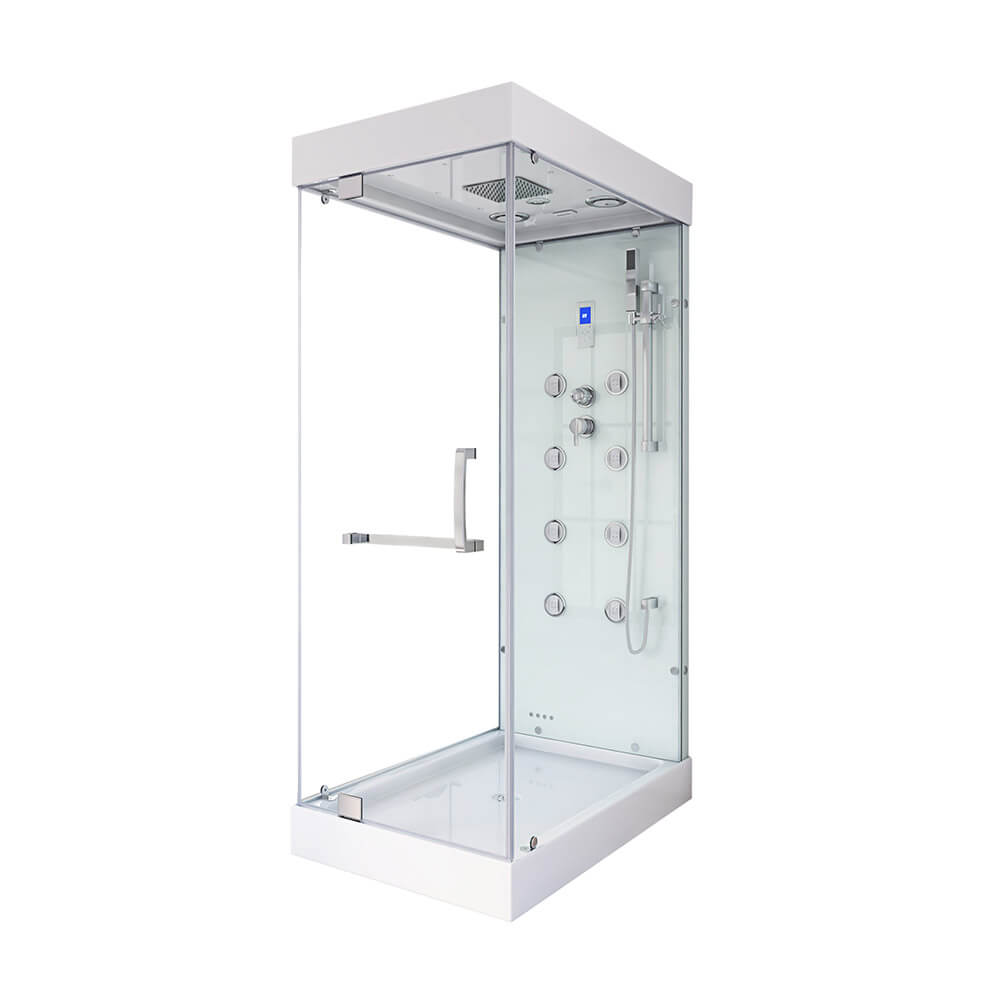 Ducha de vapor con cascada e iluminación LED diseño m - 80 x 120 cm