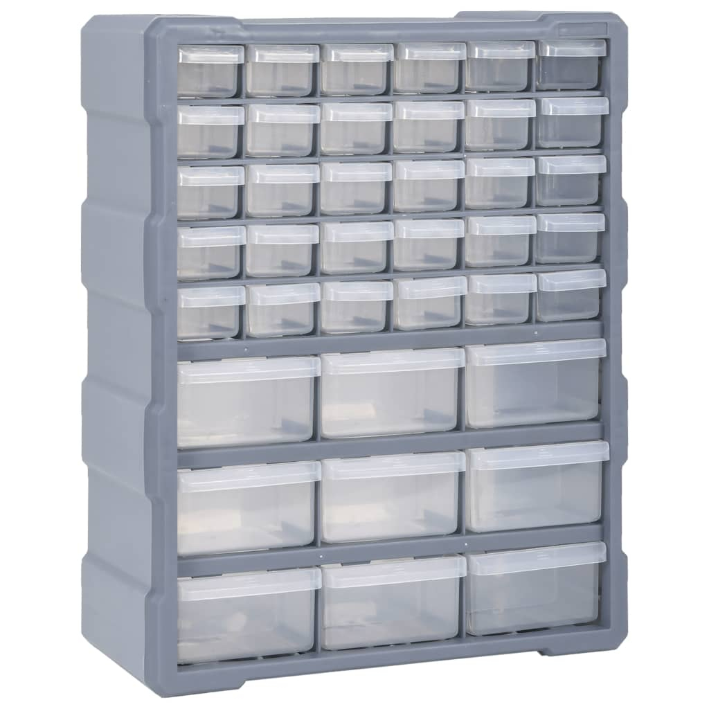Organizador multi-gavetas vidaxl com 39 gavetas 38x16x47 cm
