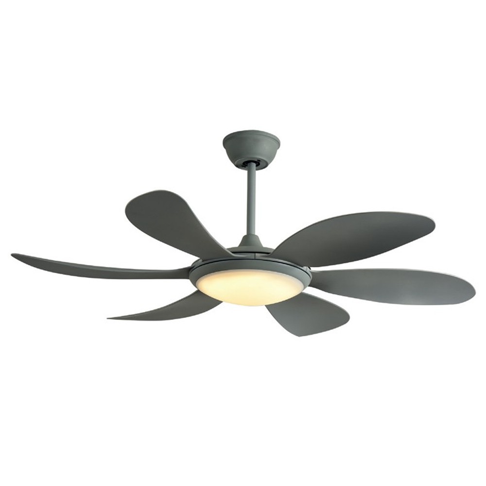 Ventoinha de teto com luz LED mary com motor dc silencioso prateado ø115
