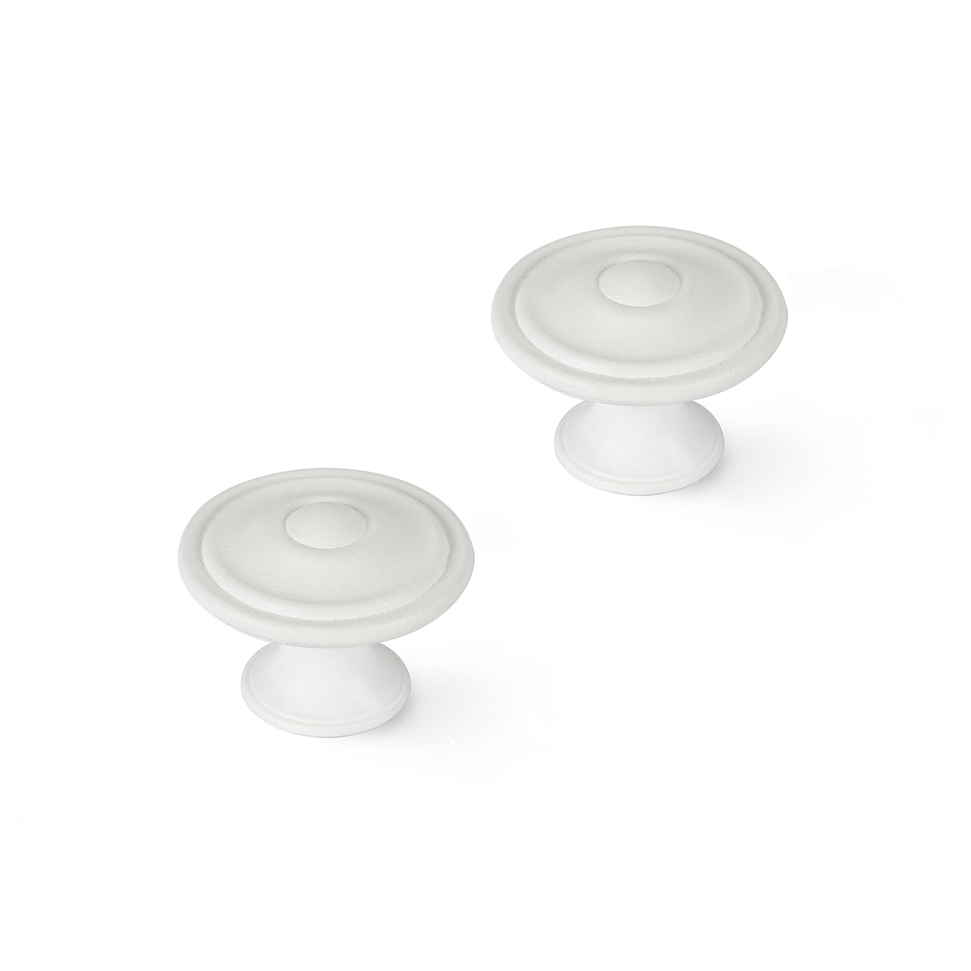 Rei | 2 puxadores modelo 3110 brancos para móveis d 35 mm