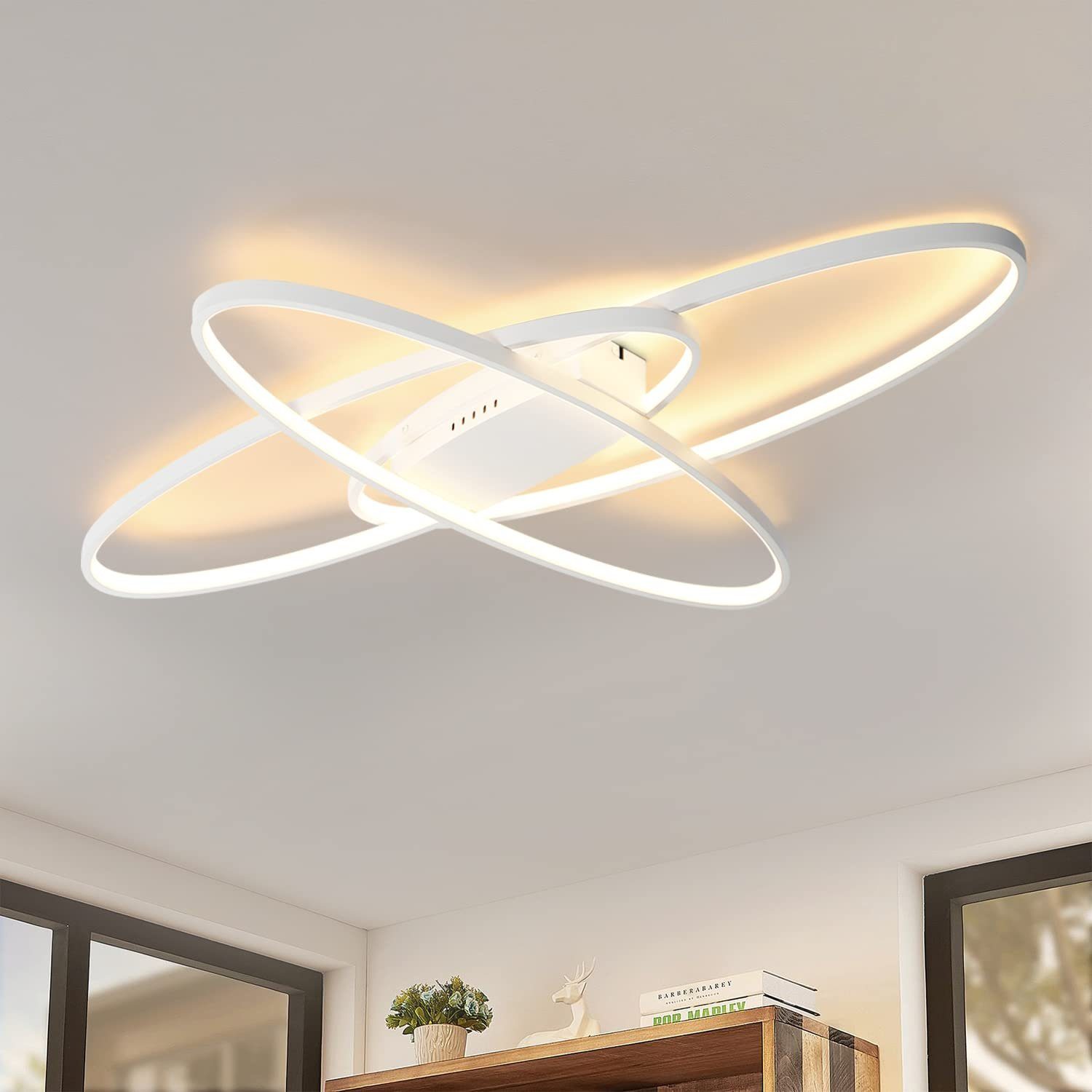 Nettlife LED lâmpada de teto moderna regulável lâmpada branca para com