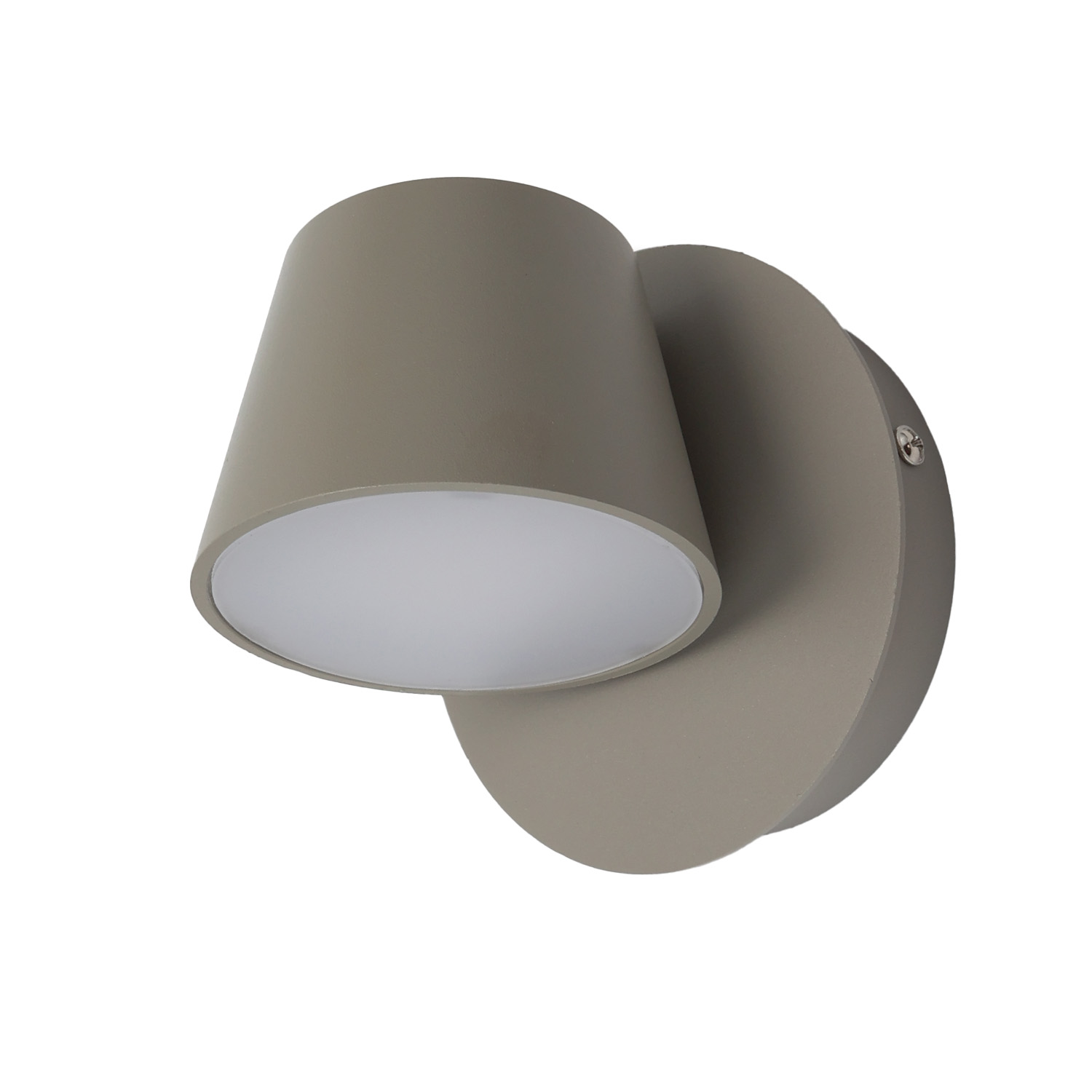 Aplique LED alumínio cinza 6w moderno nórdico, foco orientável