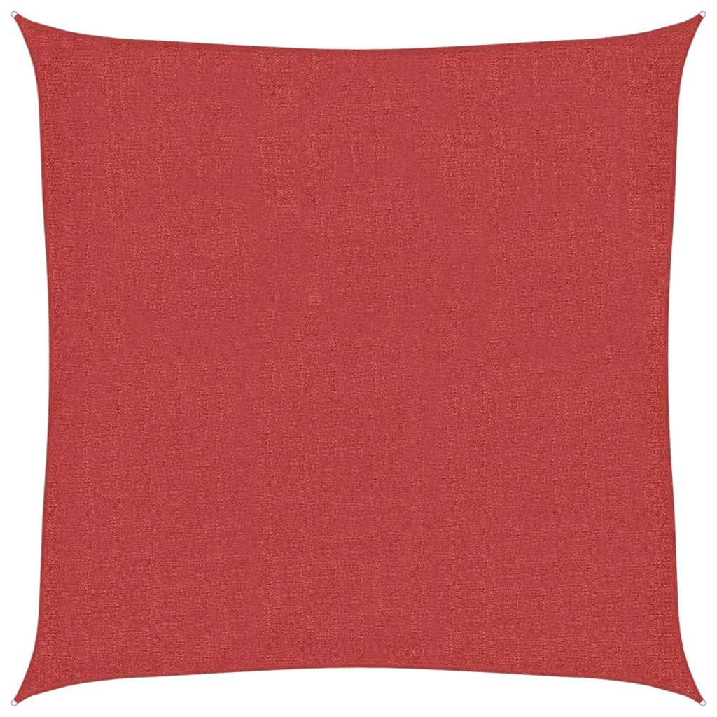 vidaXL toldo de vela hdpe rojo 160 g/m² 3,6x3,6 m