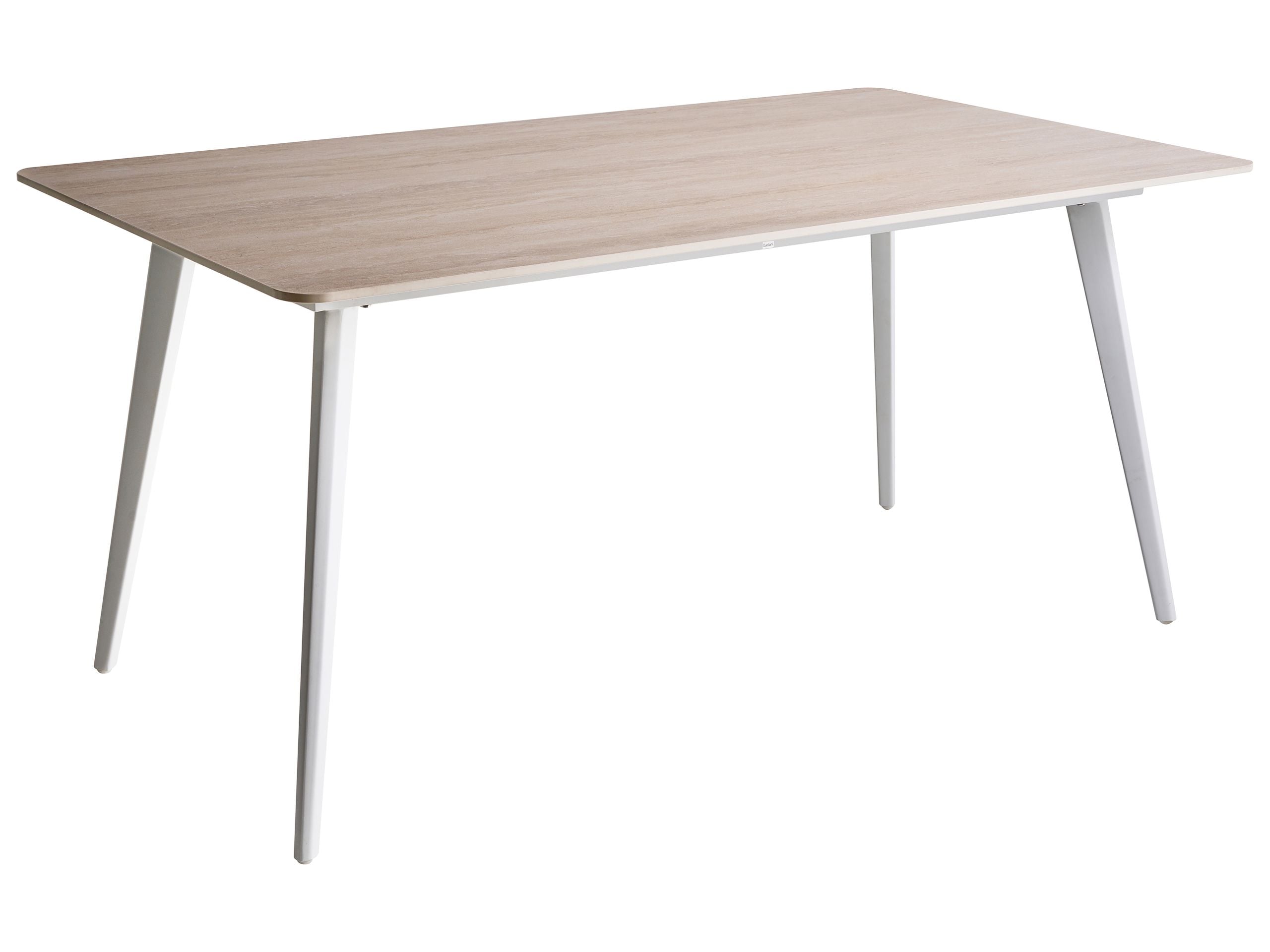Mesa de refeição de jardim rodallo 160 cm 90 cm pedra efeito travertino