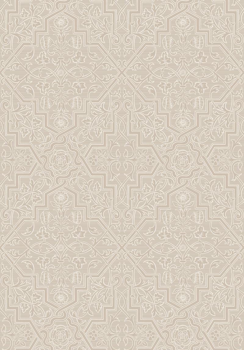 Borastapeter papel de parede flores vintage bege areia - 53 cm x 10.05 m