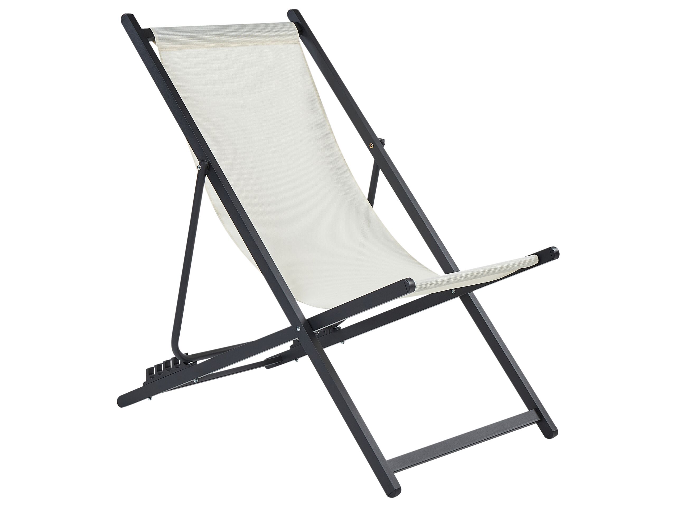 Cadeira de praia dobrável locri ii metal creme claro