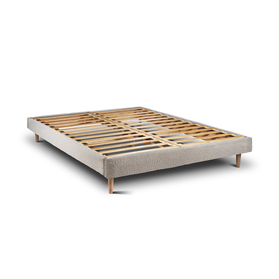 Estrutura de cama ascot pearl 200 x 160 cm altura 30 cm indream