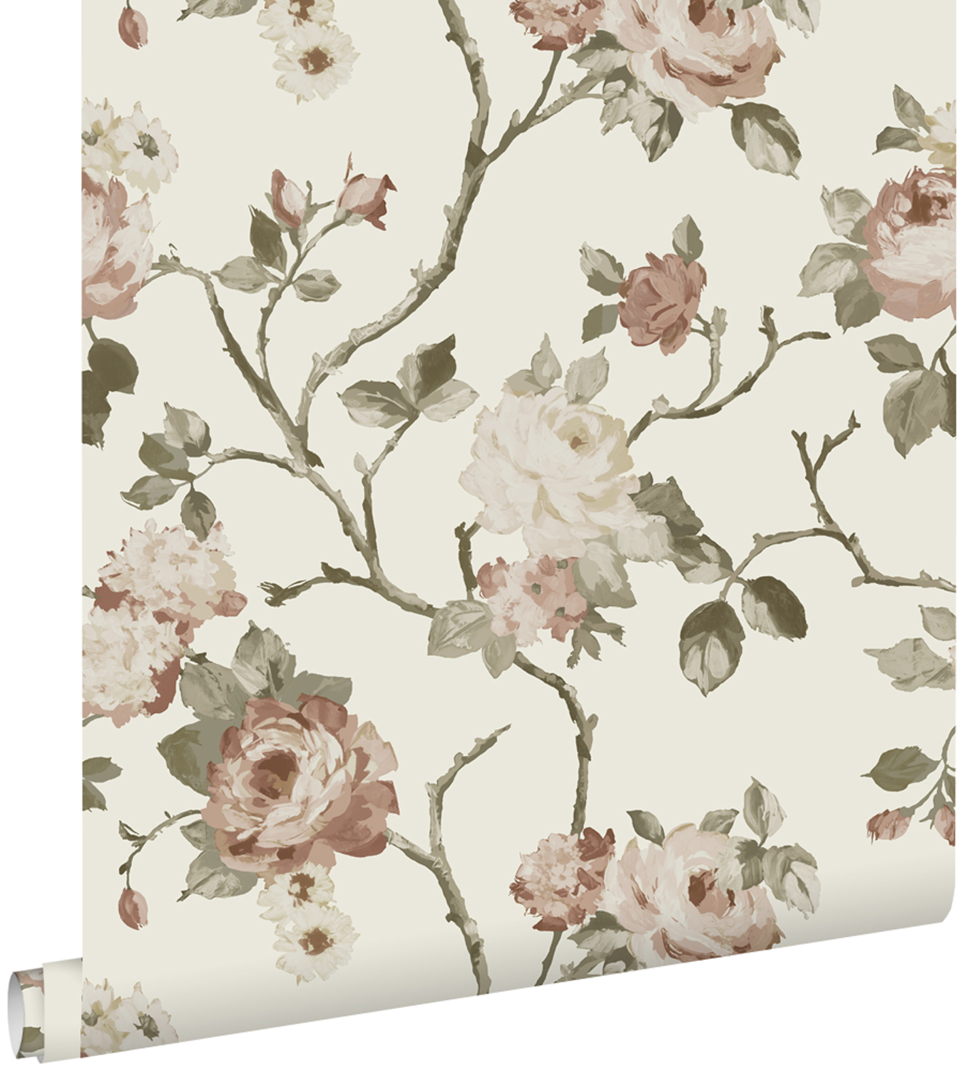 Estahome papel de parede flores vintage 53 cm x 10.05 m 139406