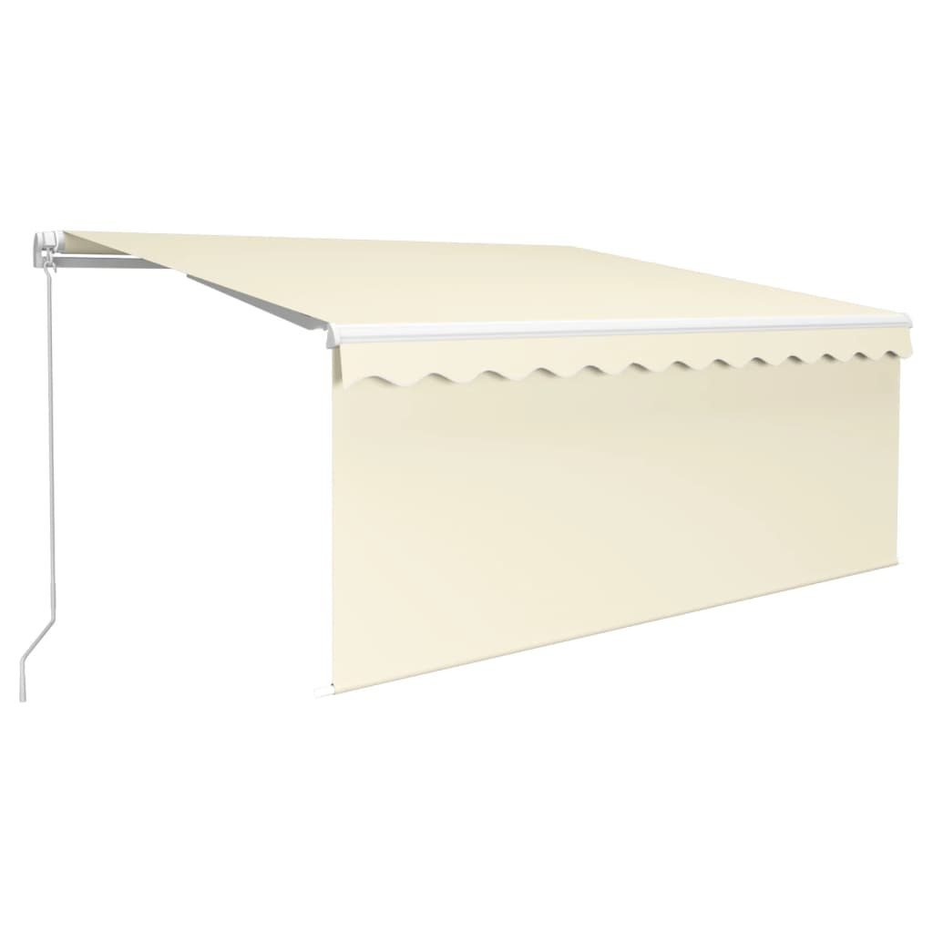 vidaXL toldo retráctil manual con persiana crema 3,5x2,5 m