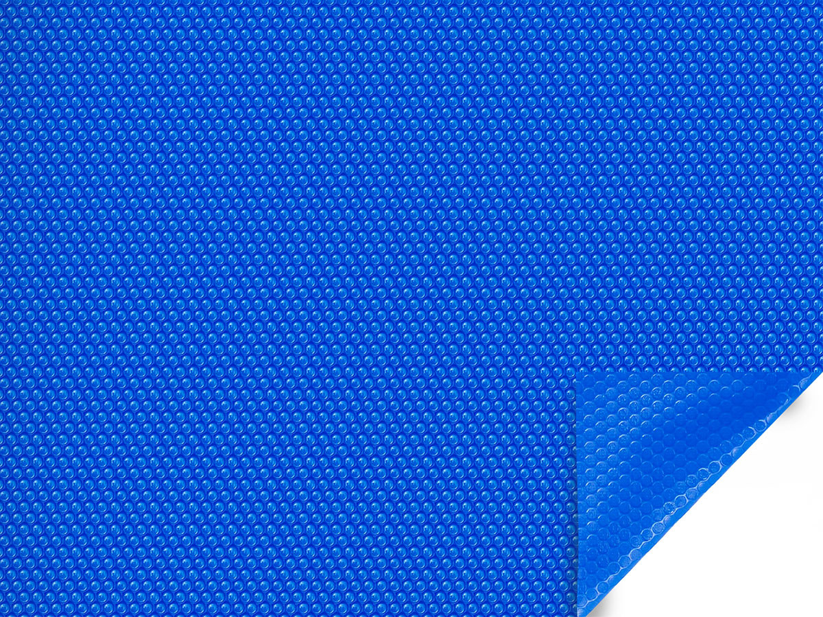 Cobertura para piscina tampa bubble - 400 µ - 1 lado com rebordo - azul