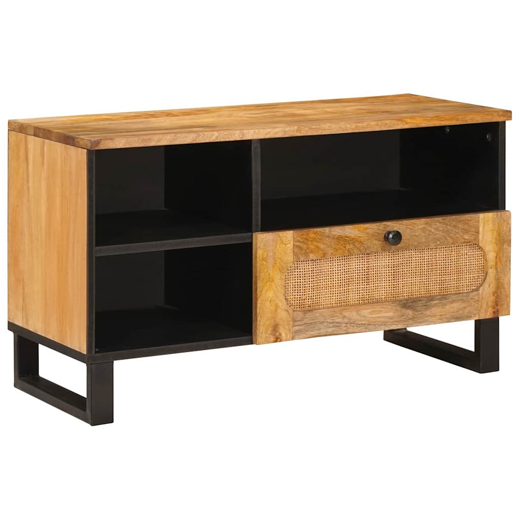 Móvel para tv - helloshop26 - moderno retangular - madeira de mangueira mac