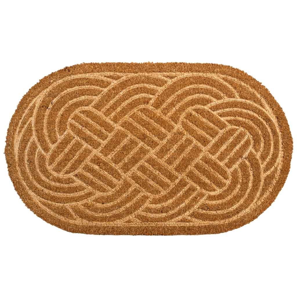 Capacho de fibra prensada marrom 75x45