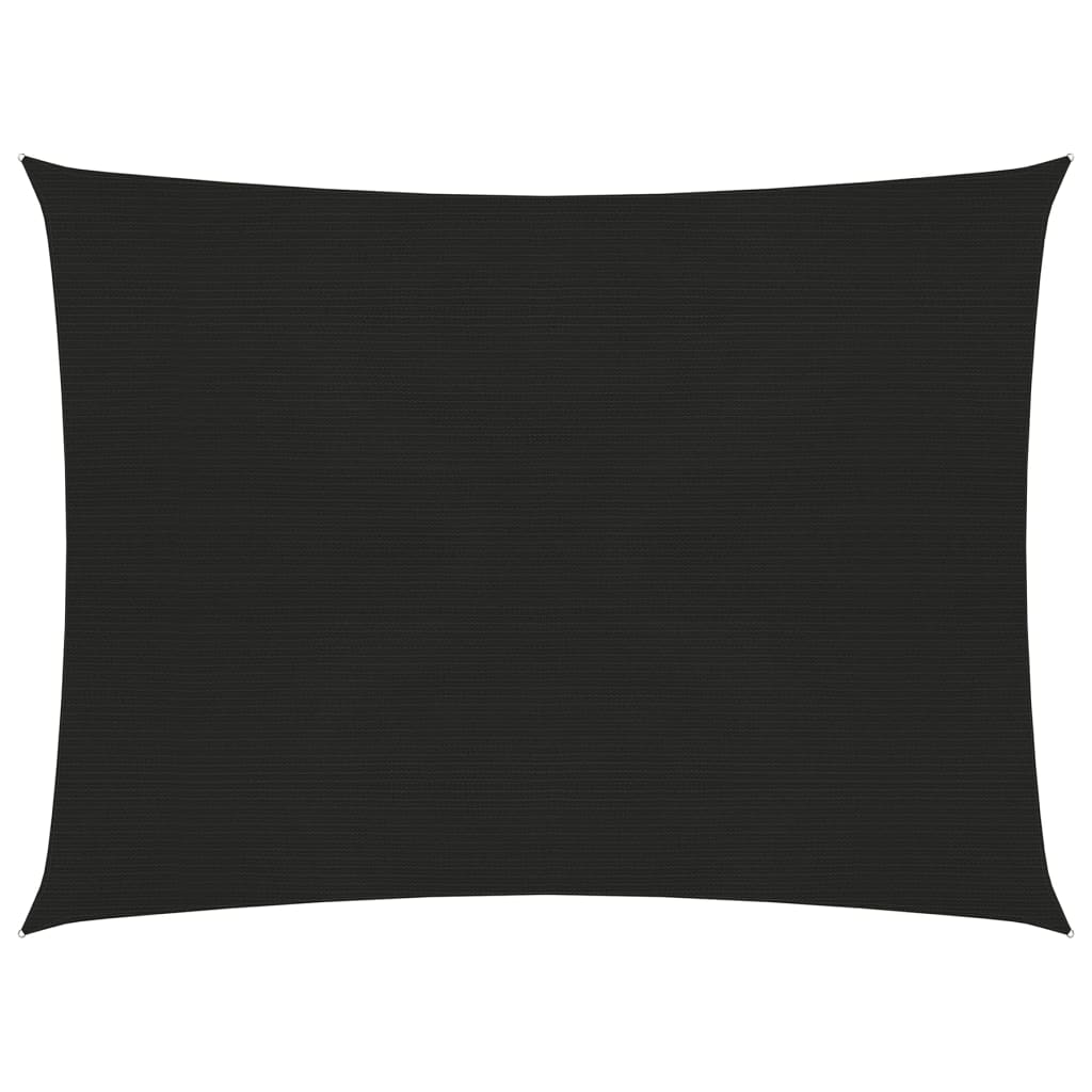 Vela de sombra 160 g/m² negra 5 x 6