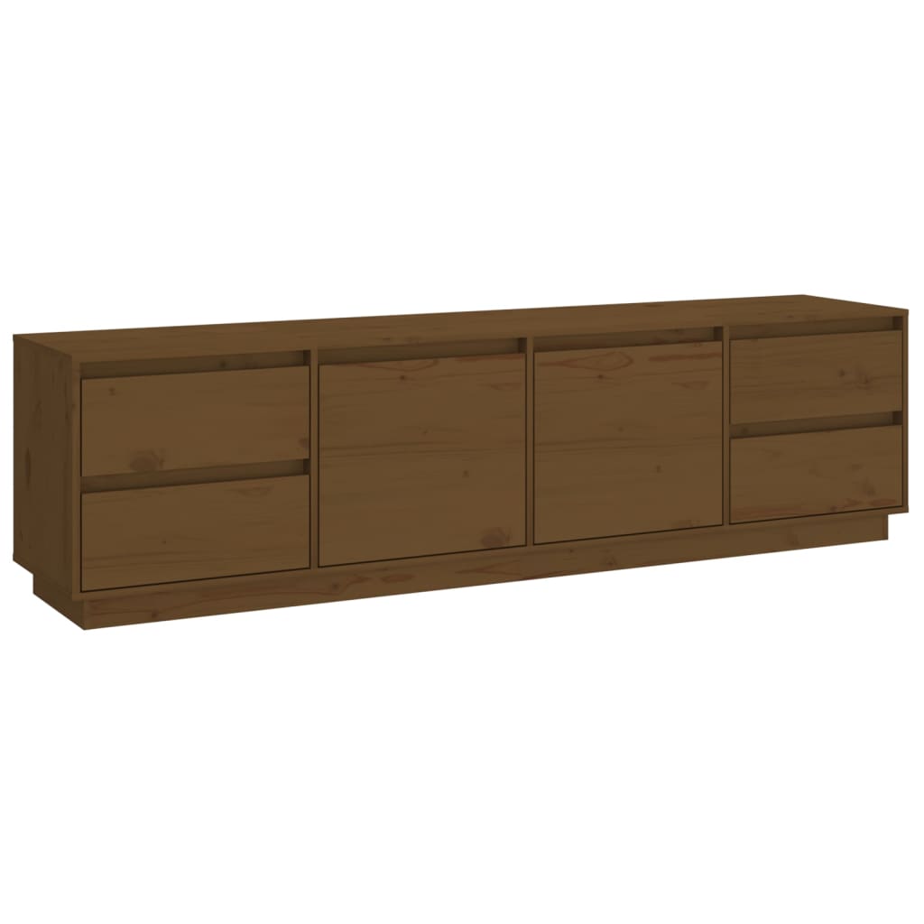 Móvel para tv - madeira de pinho - 176 x 37 x 47,5 cm - marrom mel - estilo