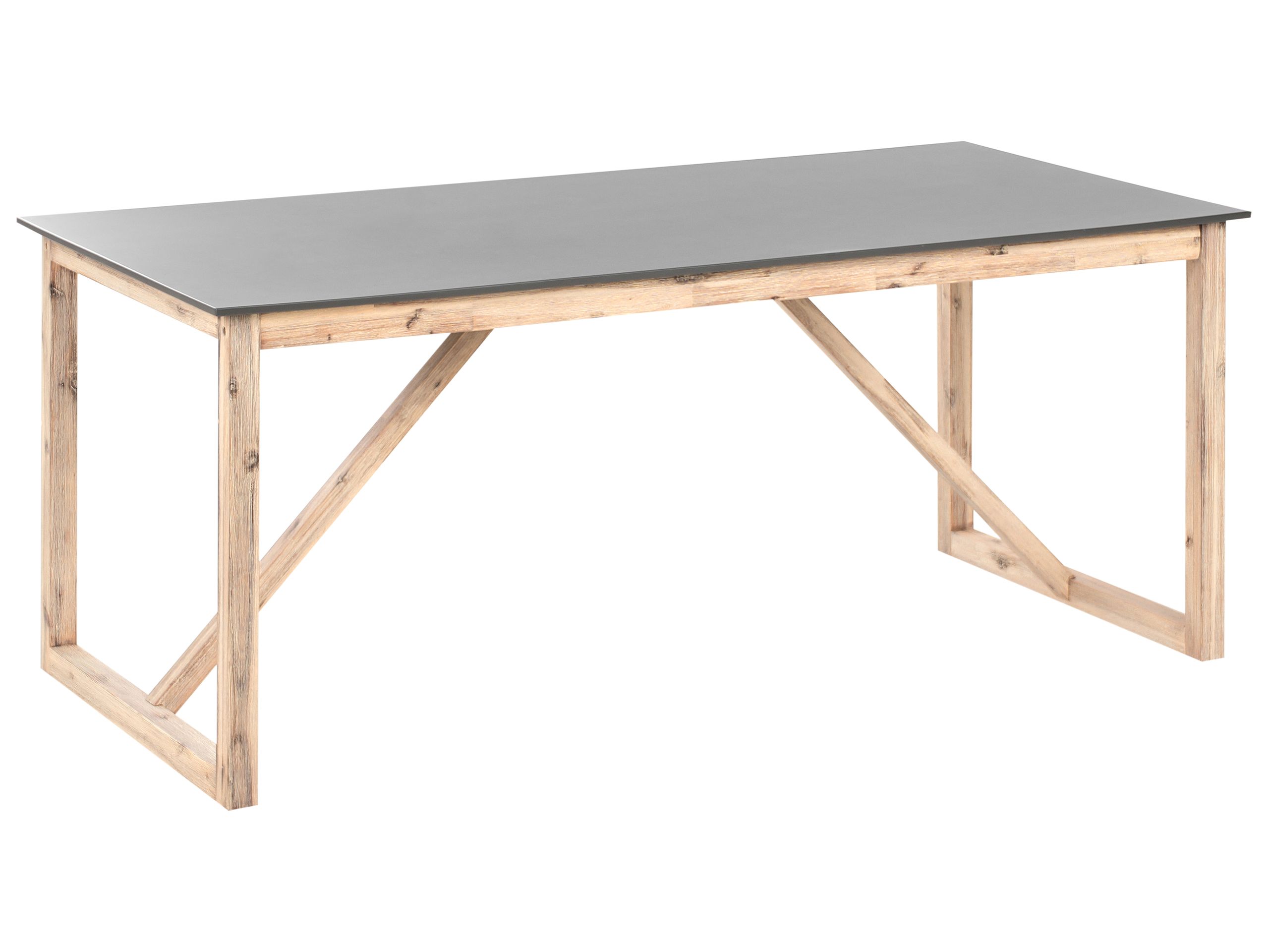Mesa de refeição de jardim notteri 180 cm 90 cm betão cinzento
