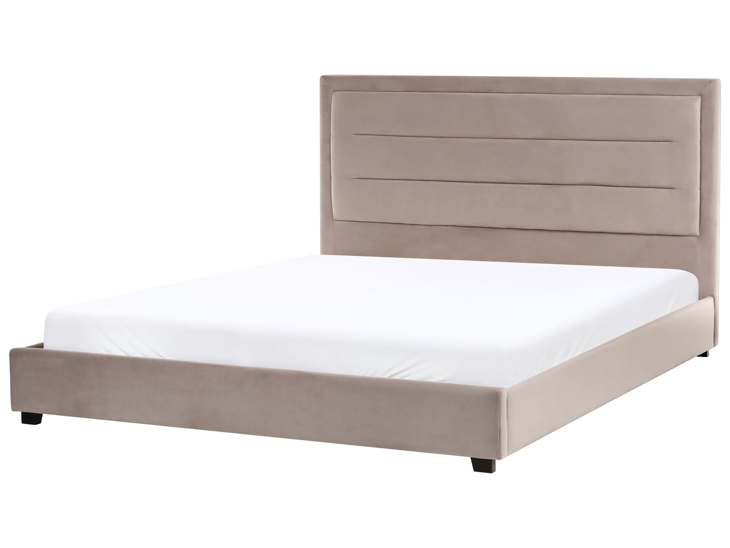 Cama veludo rouen 180 x 200 cm taupe