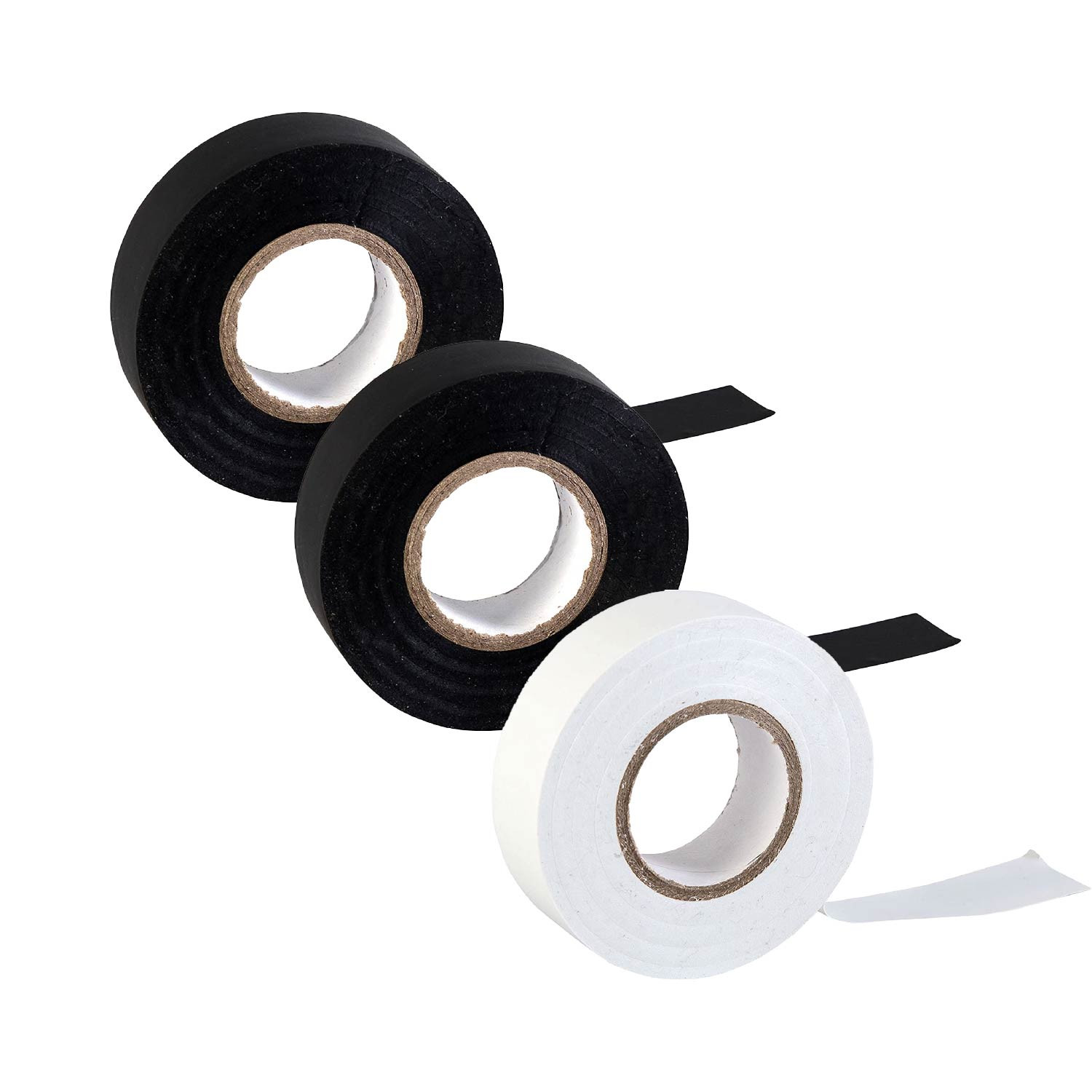 Conjunto de 3 fitas isolantes 1 branca e 2 pretas 20m ø7,2x1,9cm 7h sevenon