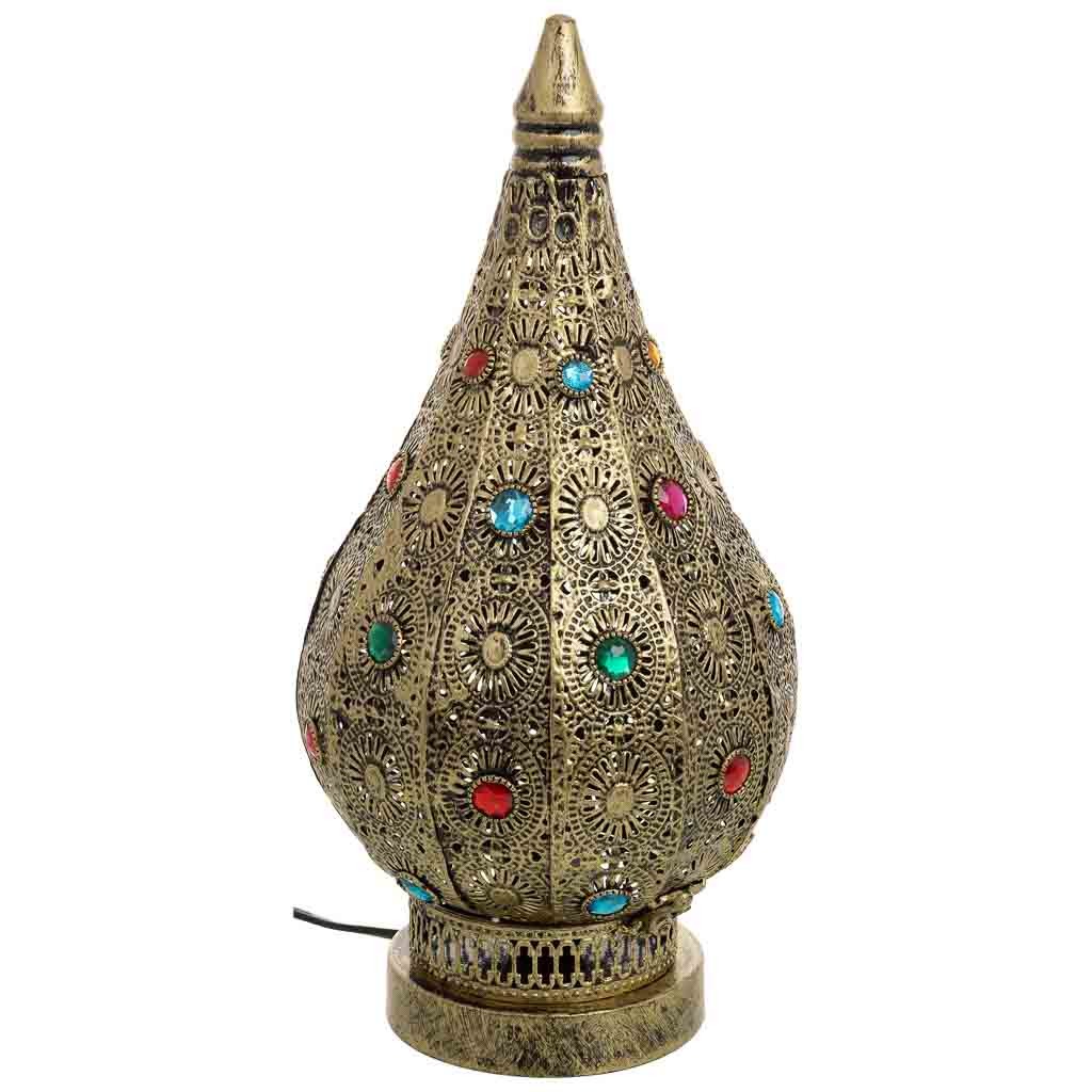 Lâmpada de metal com vidro acrílico colorido d20x38h cm
