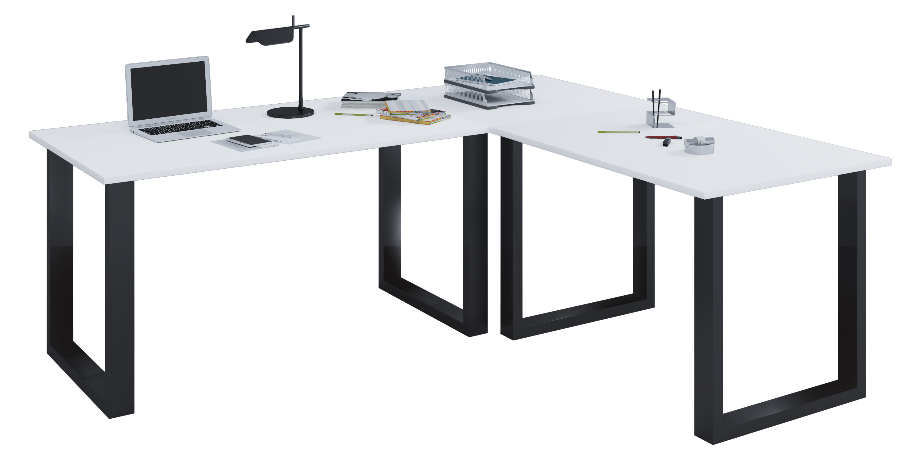 Escritorio lona blanco / roble sonoma al. 76 x an. 160 x p. 130 cm