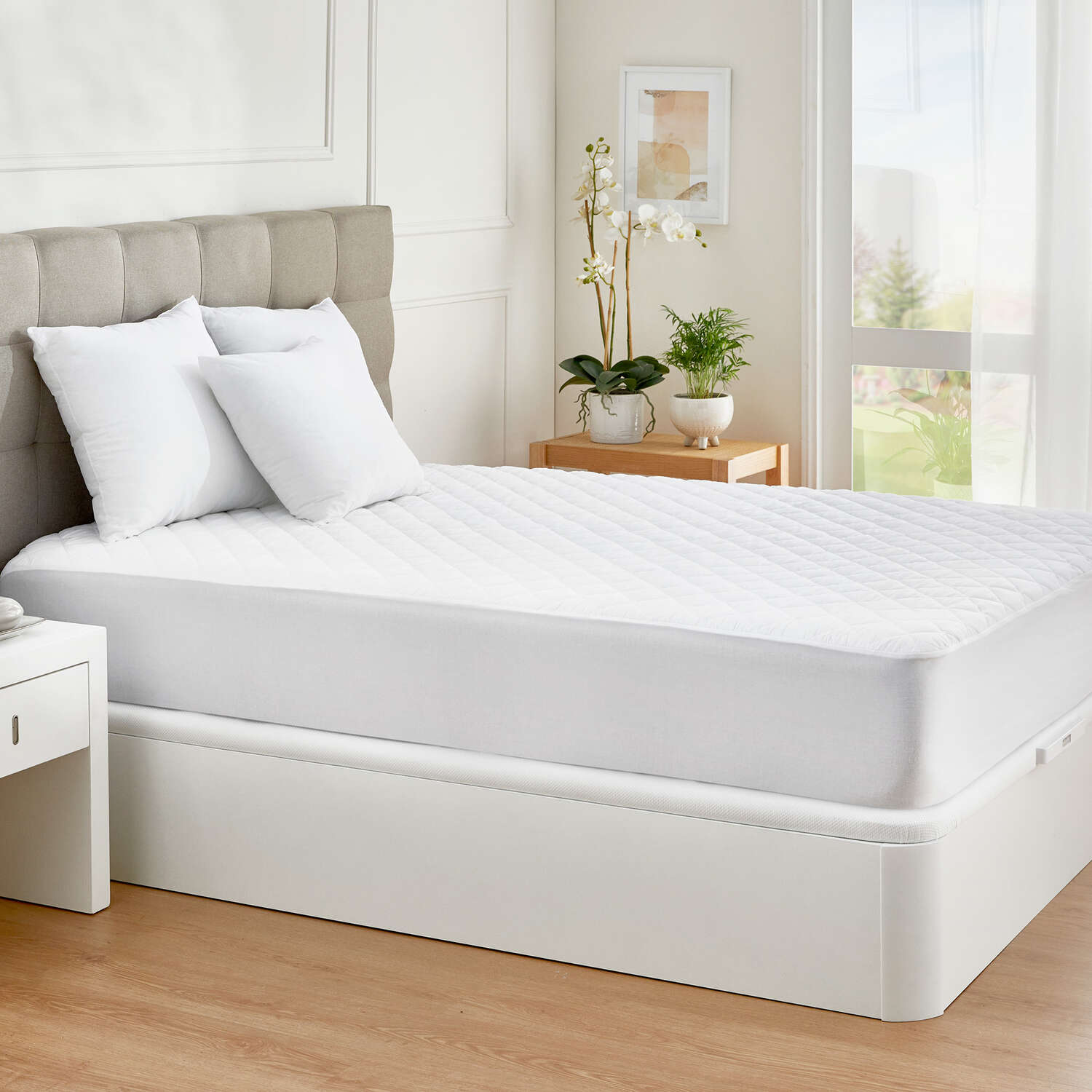 Protetor de colchão 135x196cm pikolin home impermeável até 32cm