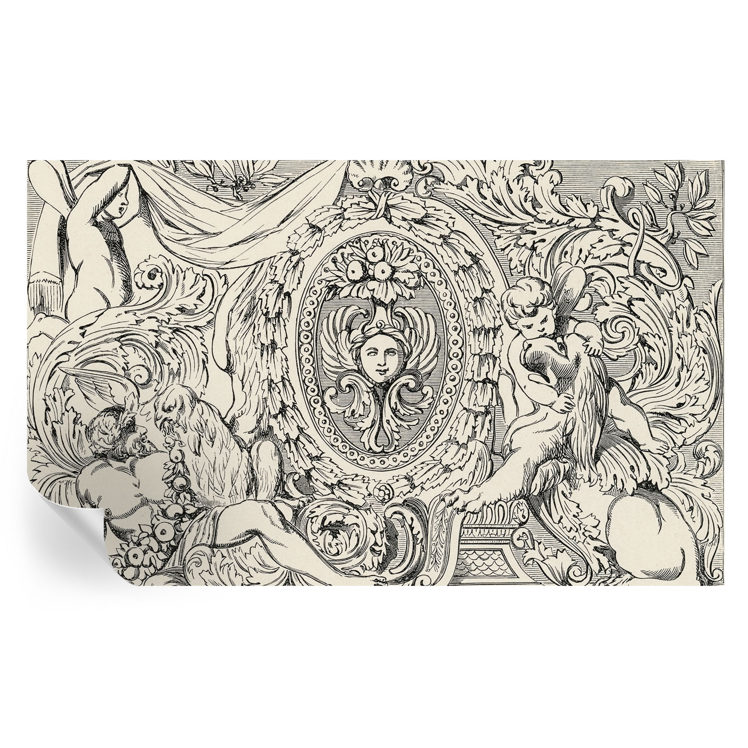 Papel de parede adesivo uma profusão de ornamentos 416x254 tulup
