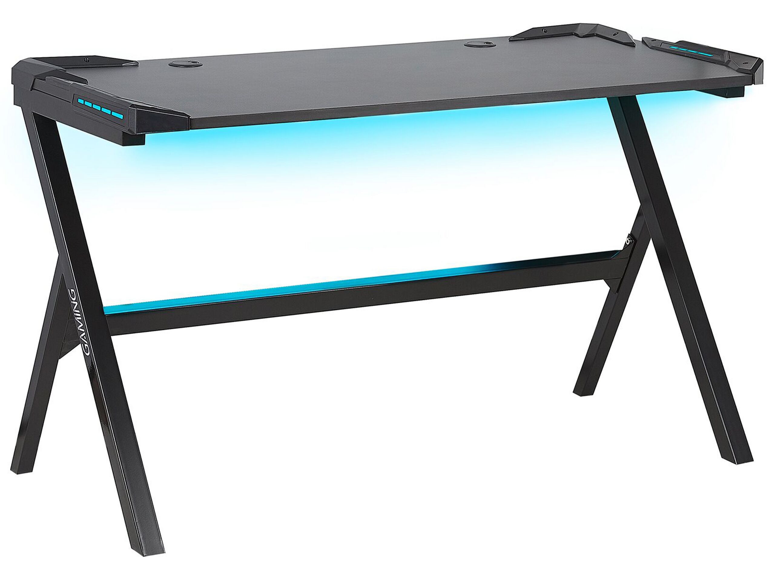 Secretária de jogos danvers 120 cm 60 cm LED rgb preto