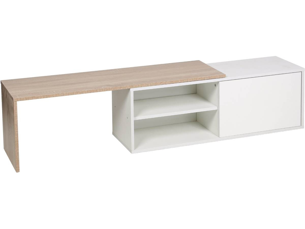 Mesa de centro "melinda" - blanco/roble
