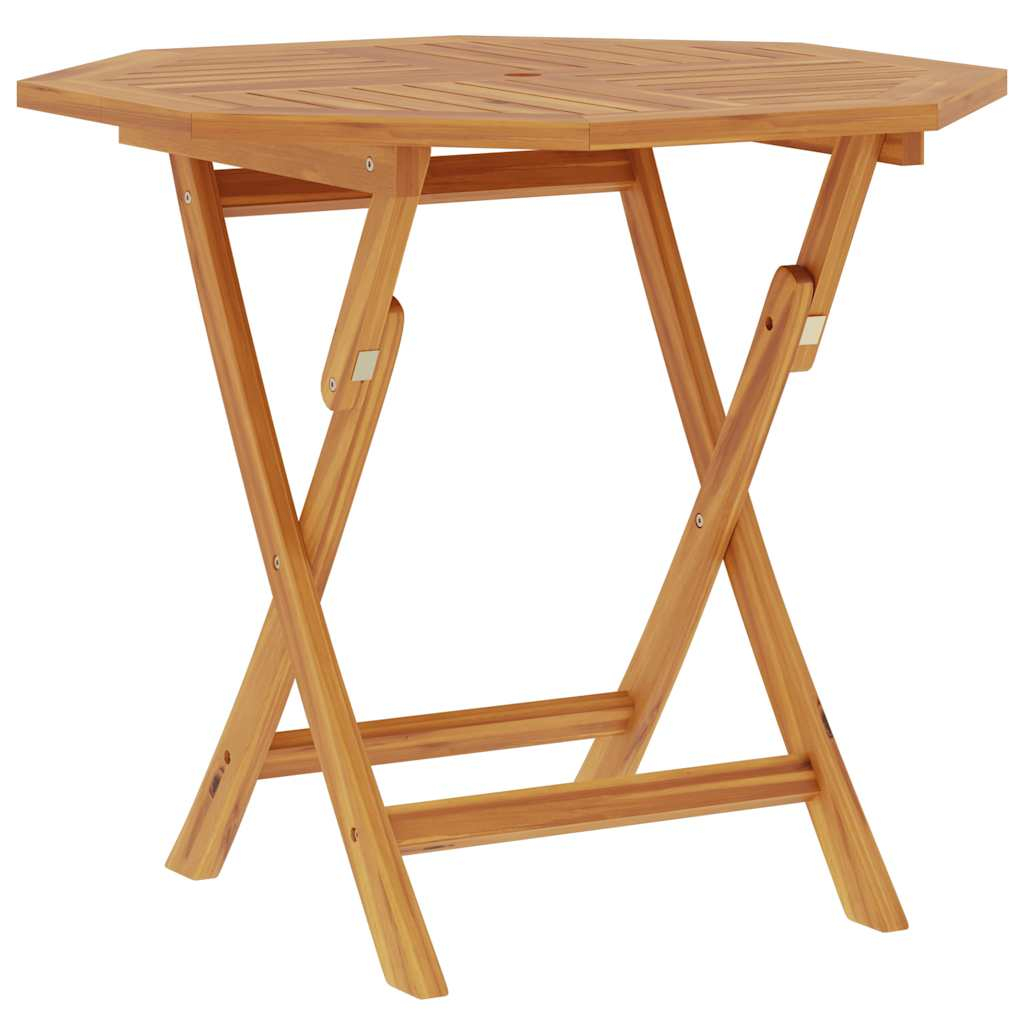 Mesa de jardim dobrável 85x85x76 cm madeira teca maciça