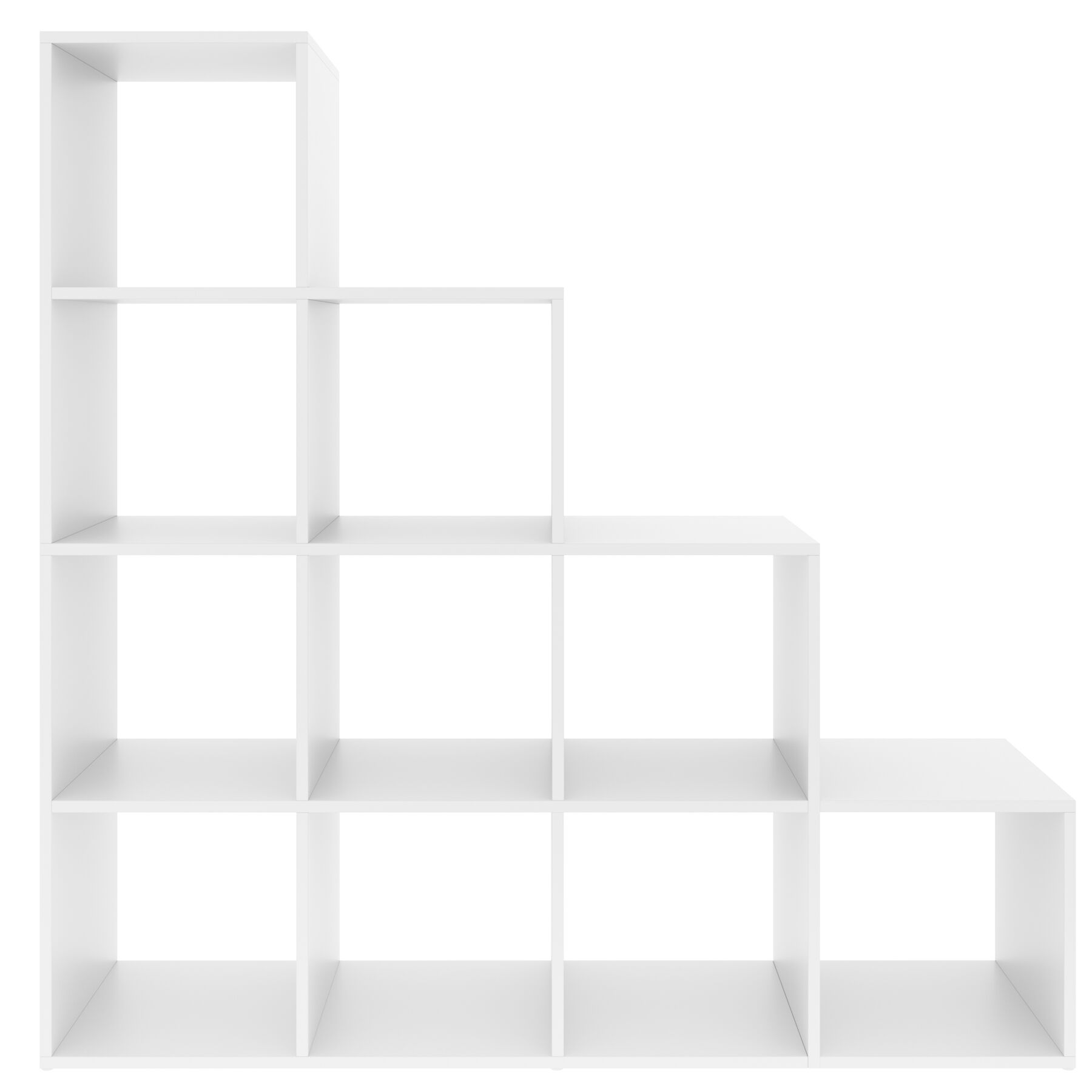 Prateleira com 10 compartimentos abiertos e design de cubo branco
