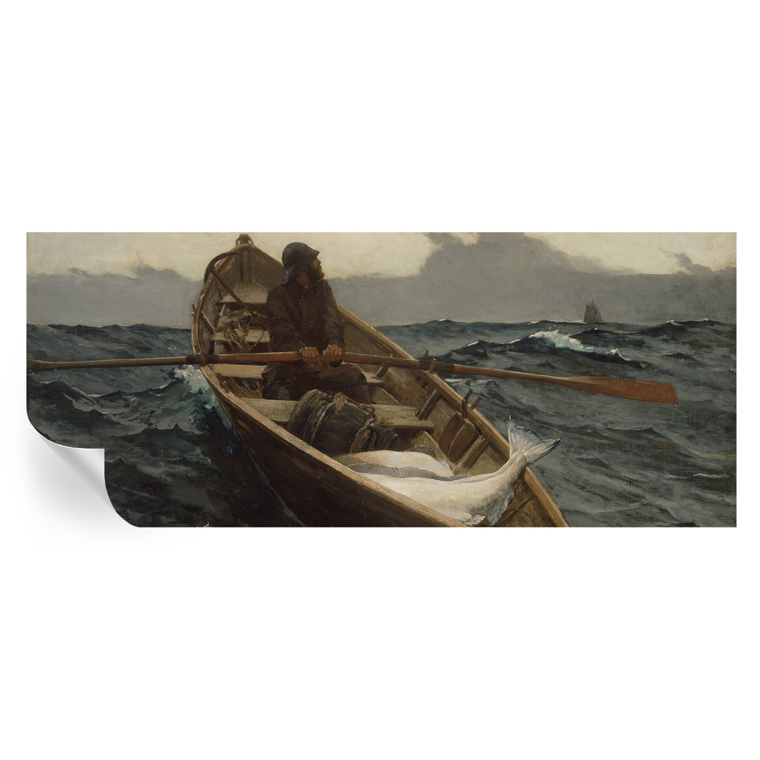 Papel parede adesivo pescador no mar 250x104 tulup