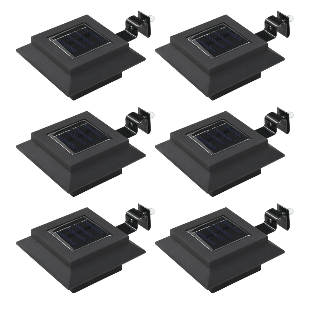 Juego de 6 luces solares cuadradas para exteriores fácil