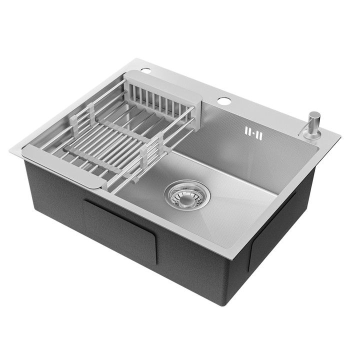 Pia de cozinha - cecipa max - 60x49cm - inox - 1 cubo - dispenser de sabão