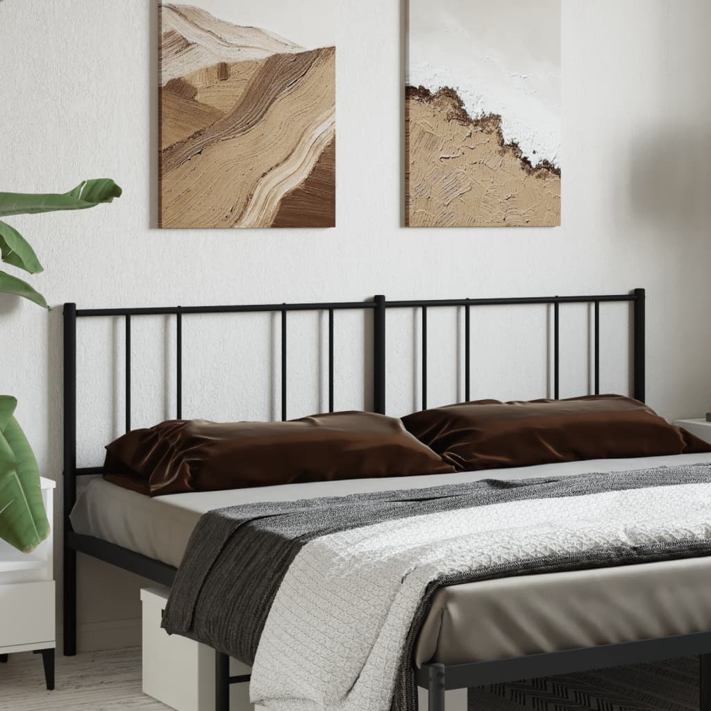 Cabeceira de cama 200 cm metal preto ptob3187