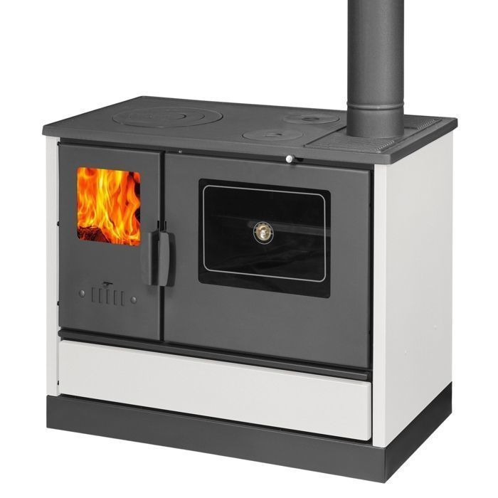 Balkan energy - fogão a lenha 4020 - branco - 7,9 kw - classe a+