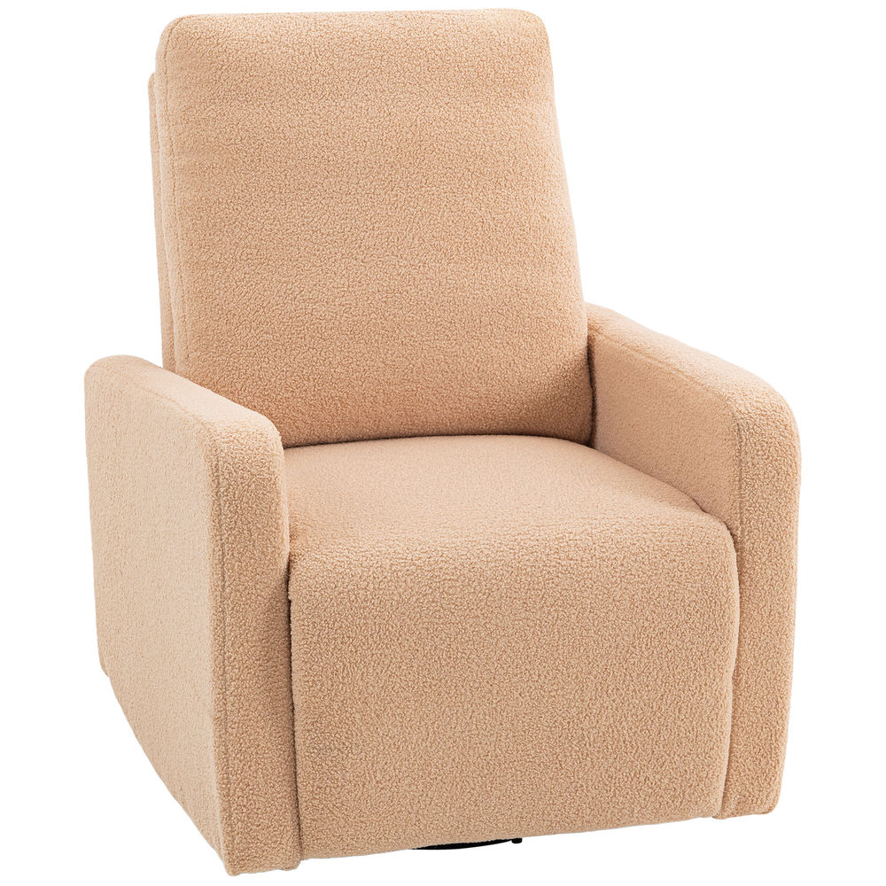 Poltrona reclinável 76x94x100 cm poliéster color marrón Homcom