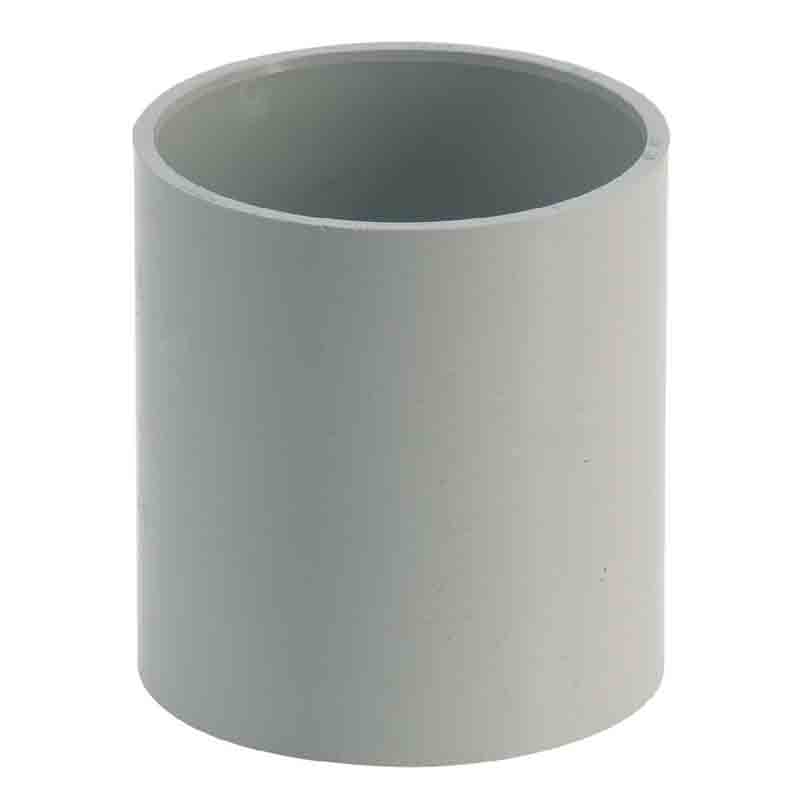 Raccord PVC - girpi - manchon fêmea/fêmea - ø 80 mm - cor cinza - com desli