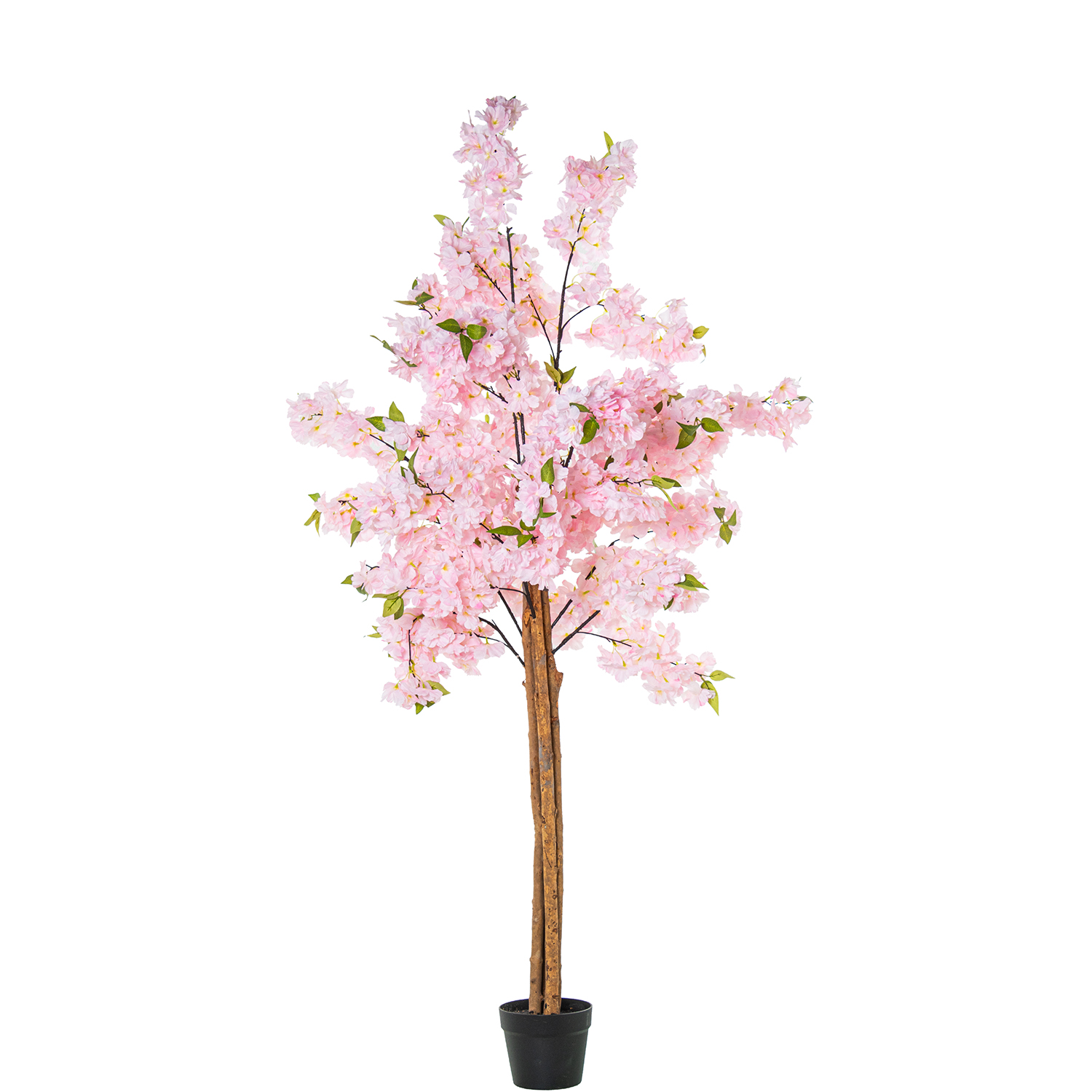 Cerejeira artificial rosa de 160 cm com 4 troncos.