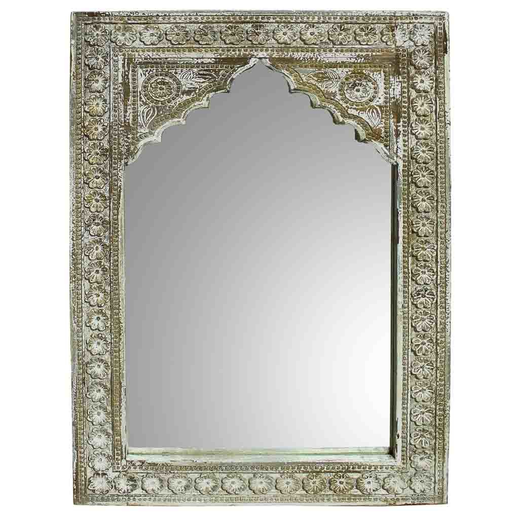 Espelho madeira envelhecida marrom 60x4x90