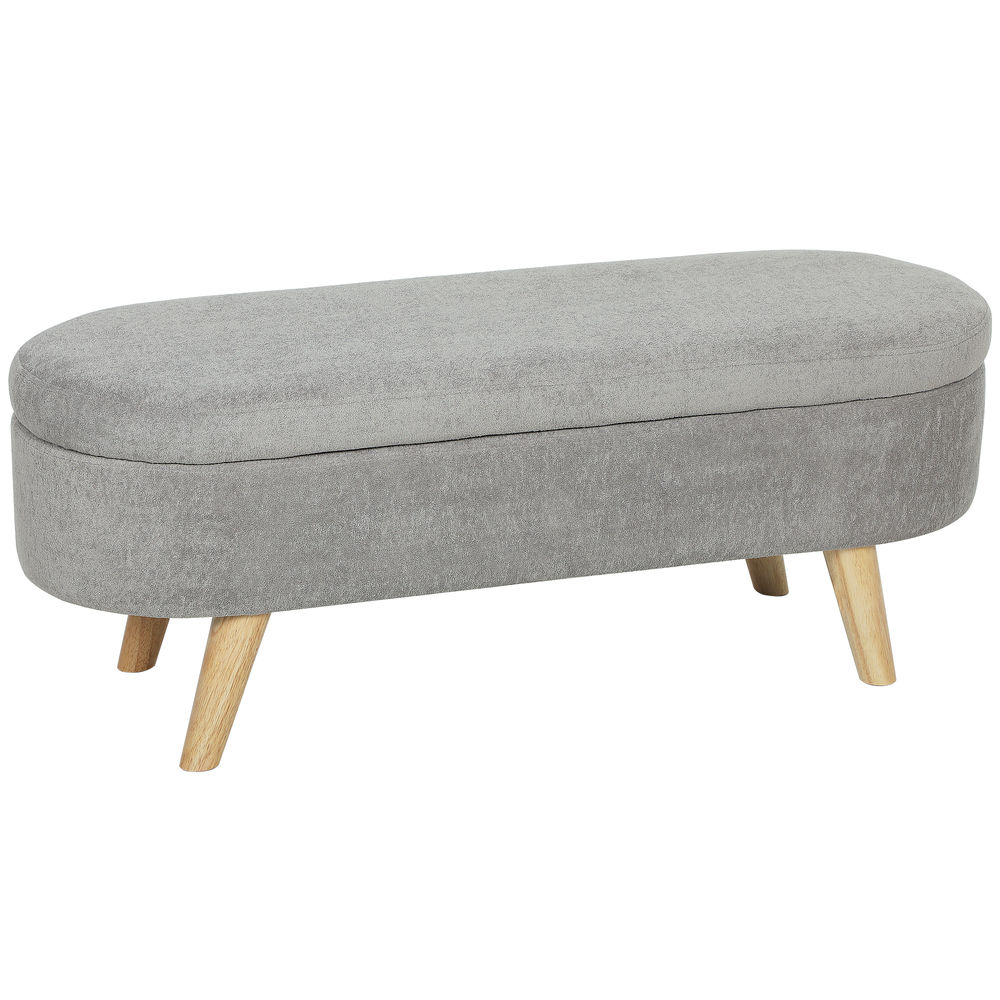 Banco para pé de cama 110x40x43 cm poliéster color gris Homcom
