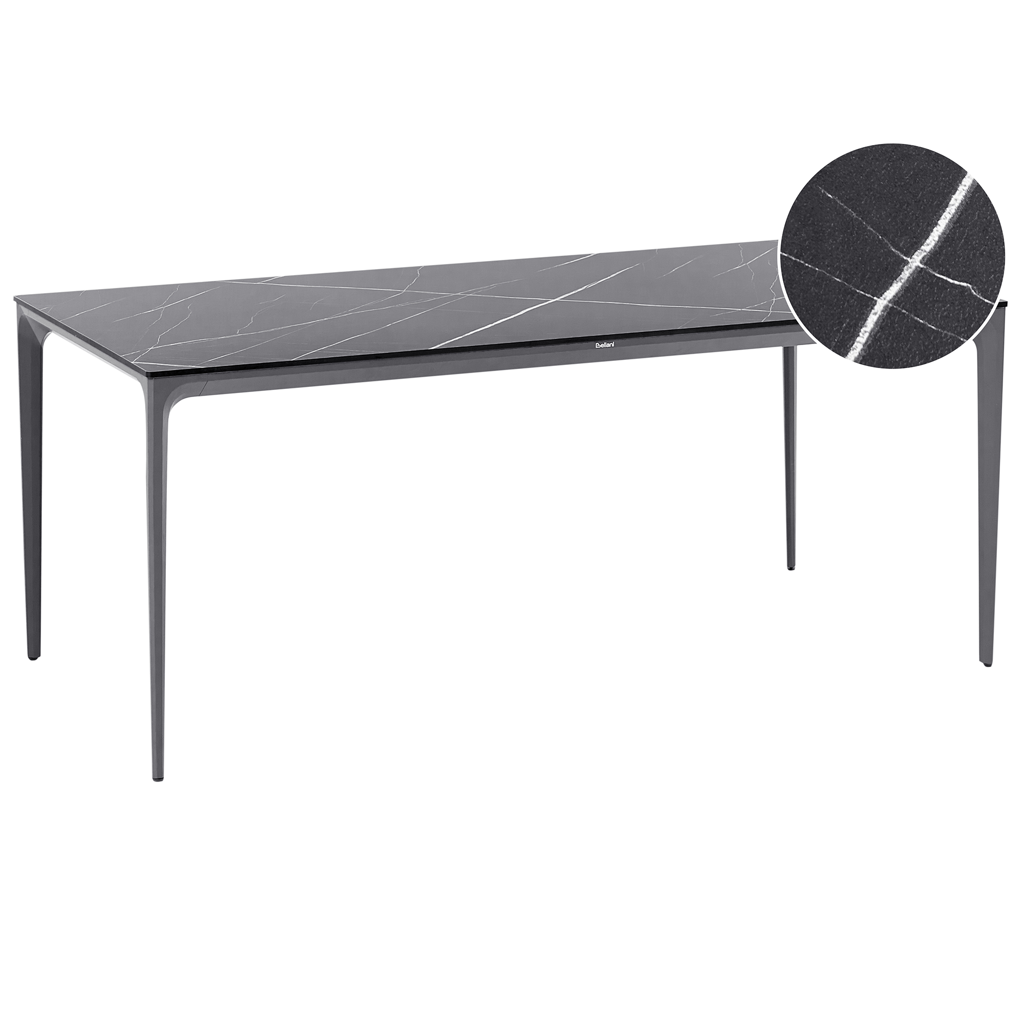 Mesa de jantar termolaminado de alta pressão (hpl) preto sovareto