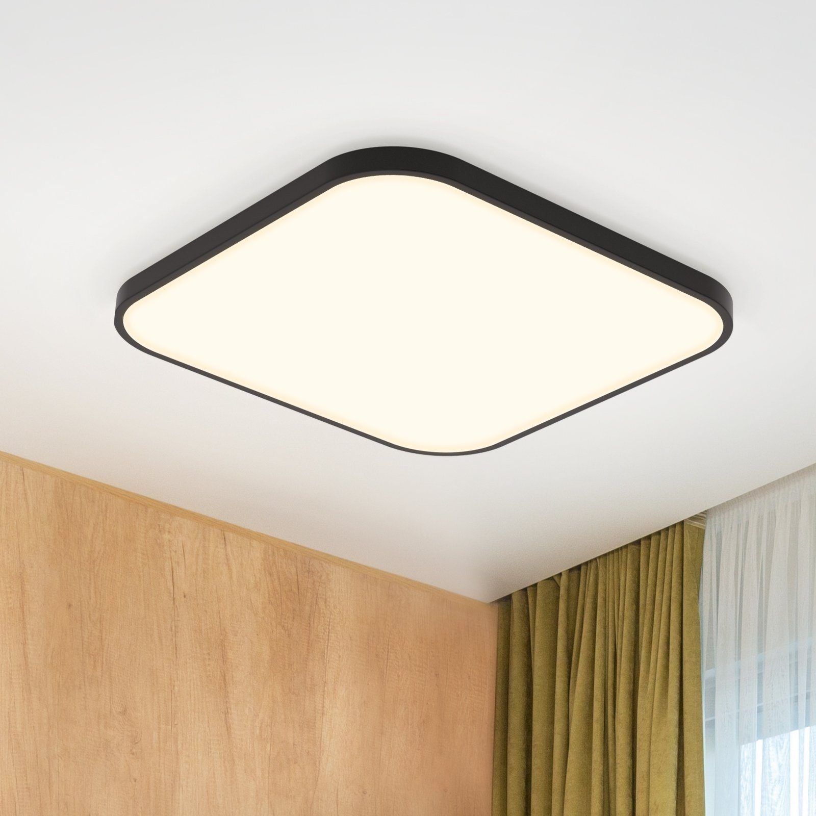 Nettlife luz de teto LED 4000k, 19w, 27cm quarto lâmpada de cozinha plana