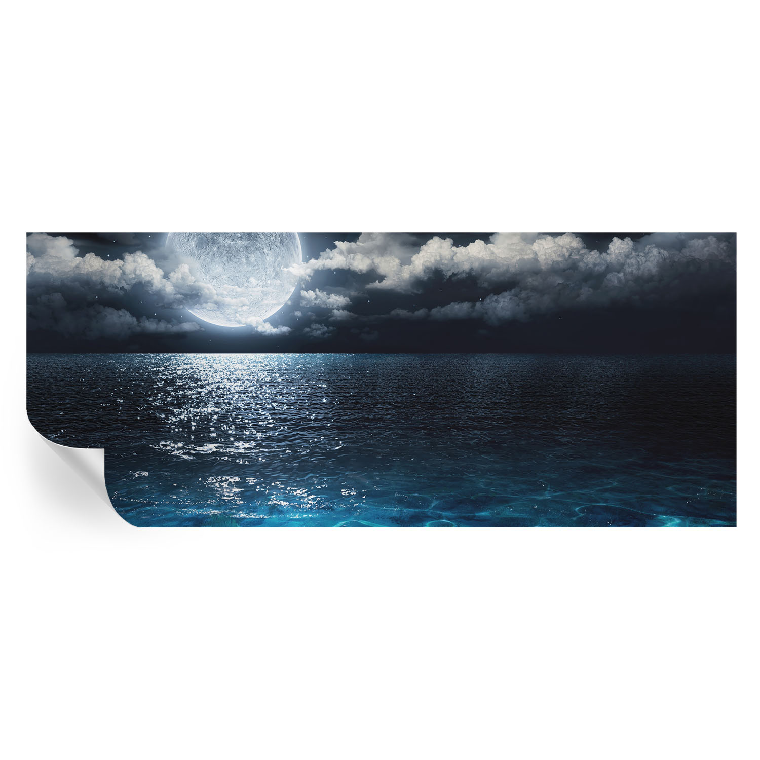 Papel de parede adesivo mar noturno 250x104 tulup